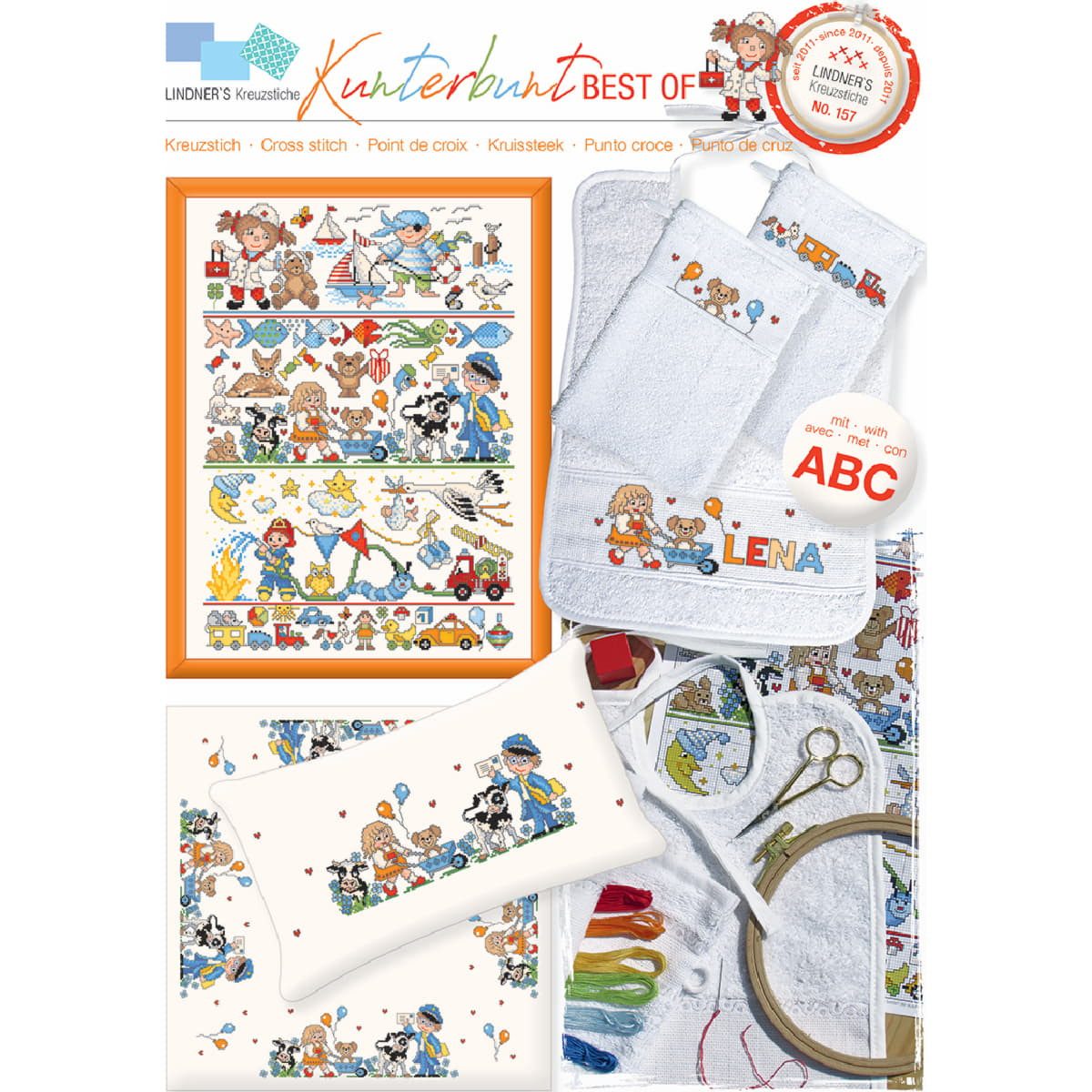 Lindner´s Kreuzstiche Kreativset Lindner´s Kreuzstich Zählmuster Vorlage "Kunterbunt Best of", 157, (embroidery kit by Marussia)