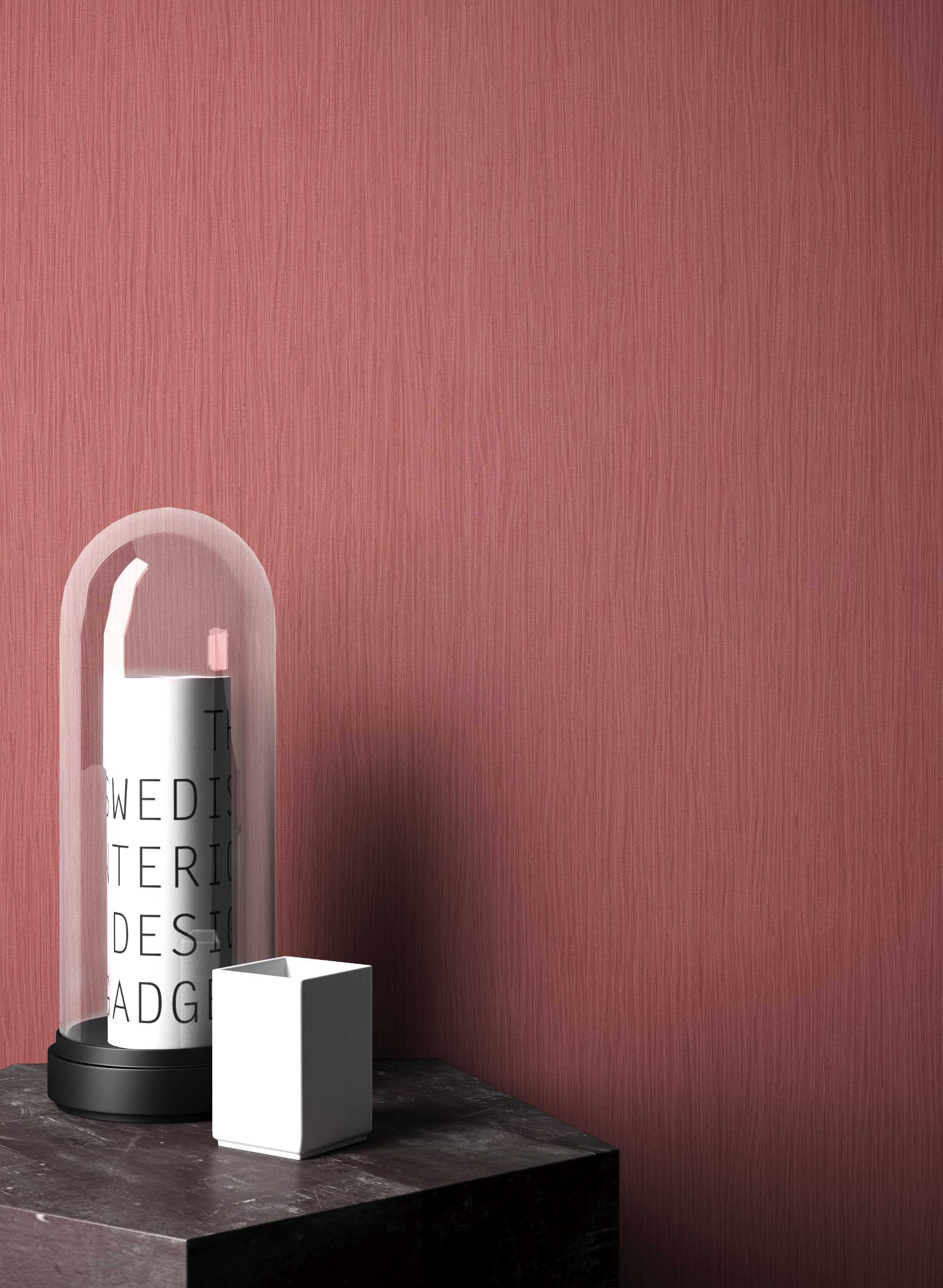 Newroom Vliestapete Rot2 Tapete Unifarben Unifarbe, modern