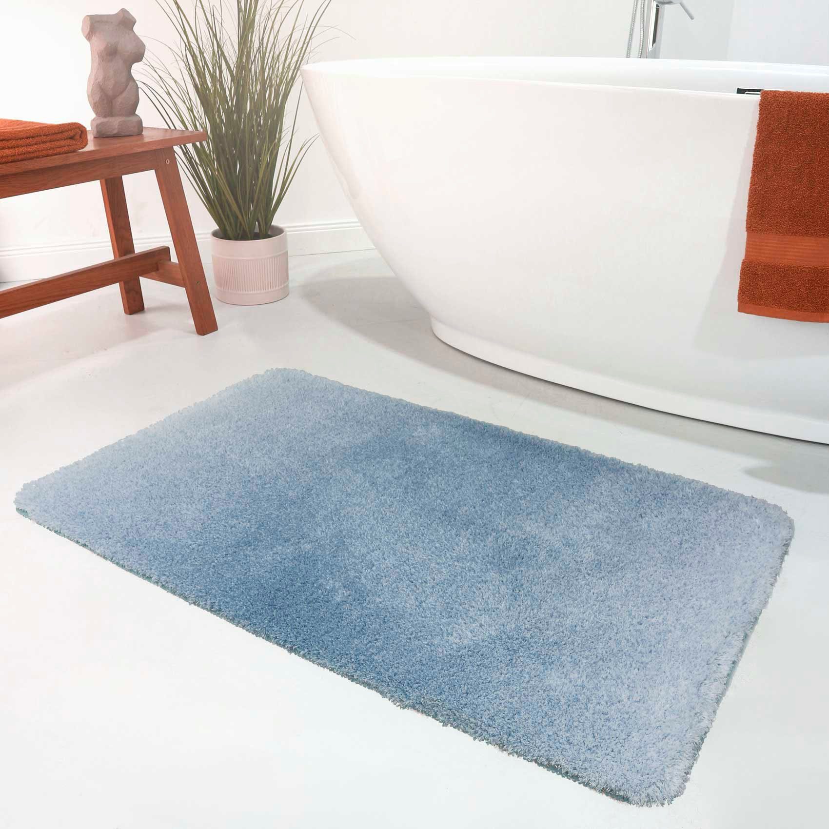Wecon home Basics Badematte Luuk WB-2705, Höhe 25 mm, rutschhemmend beschichtet, schnell trocknend, fußbodenheizungsgeeignet, Polyester, trendiger Farbverlauf,  – Bild 2 von 5