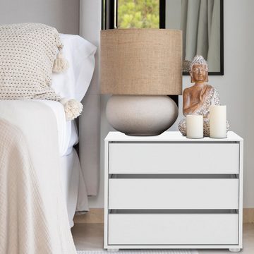 habeig Schubkastenkommode Kommode BLANK weiß Flurschrank Wäscheschrank Schlafzimmer Sideboard