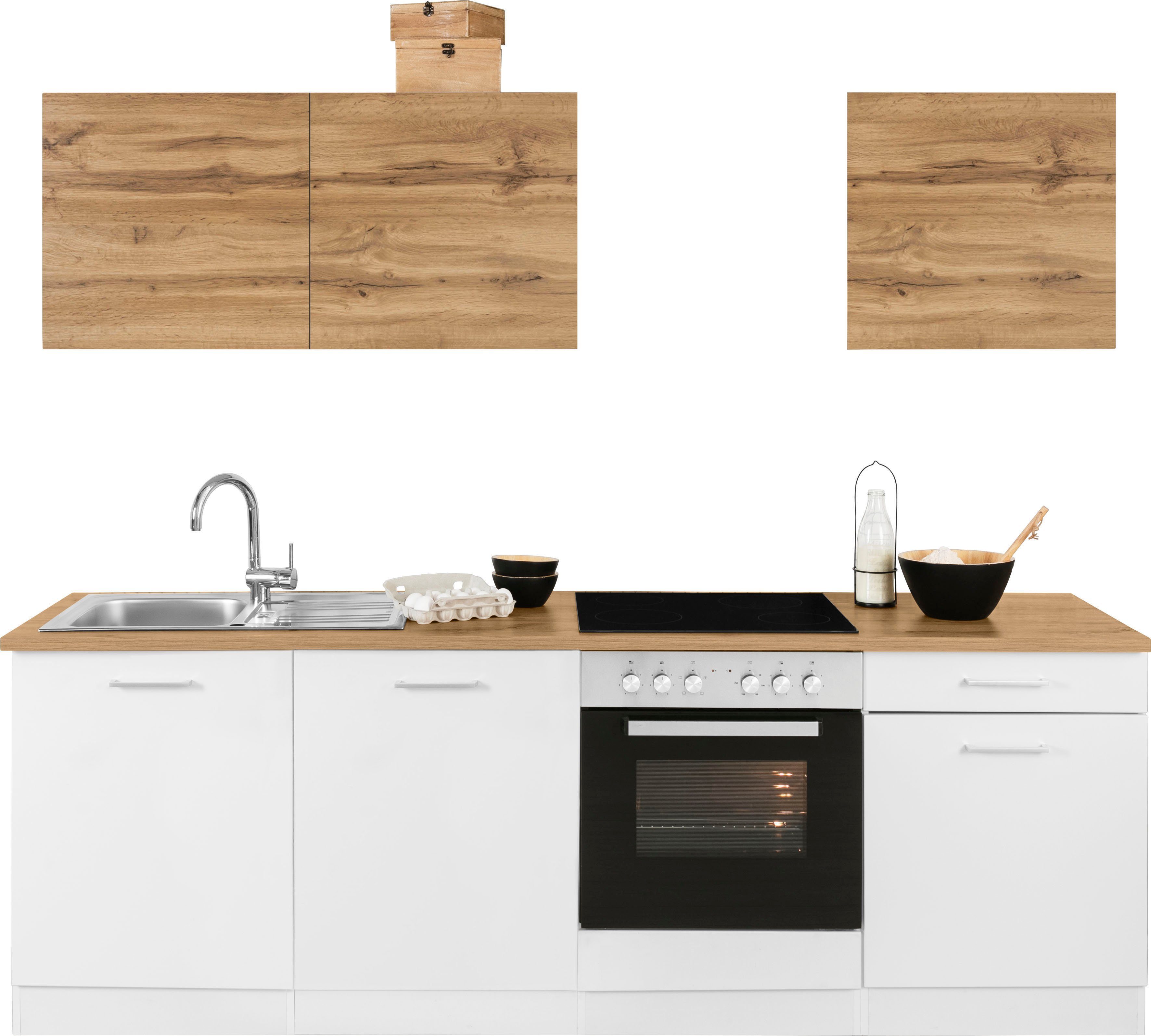 KOCHSTATION Küchenzeile KS-Kehl, ohne E-Geräte, Breite 240 cm