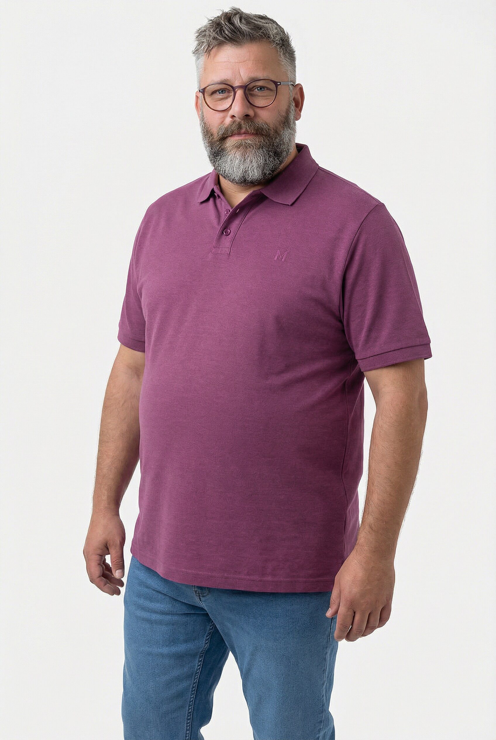 Men Plus Poloshirt Poloshirt Basic Piqué Halbarm