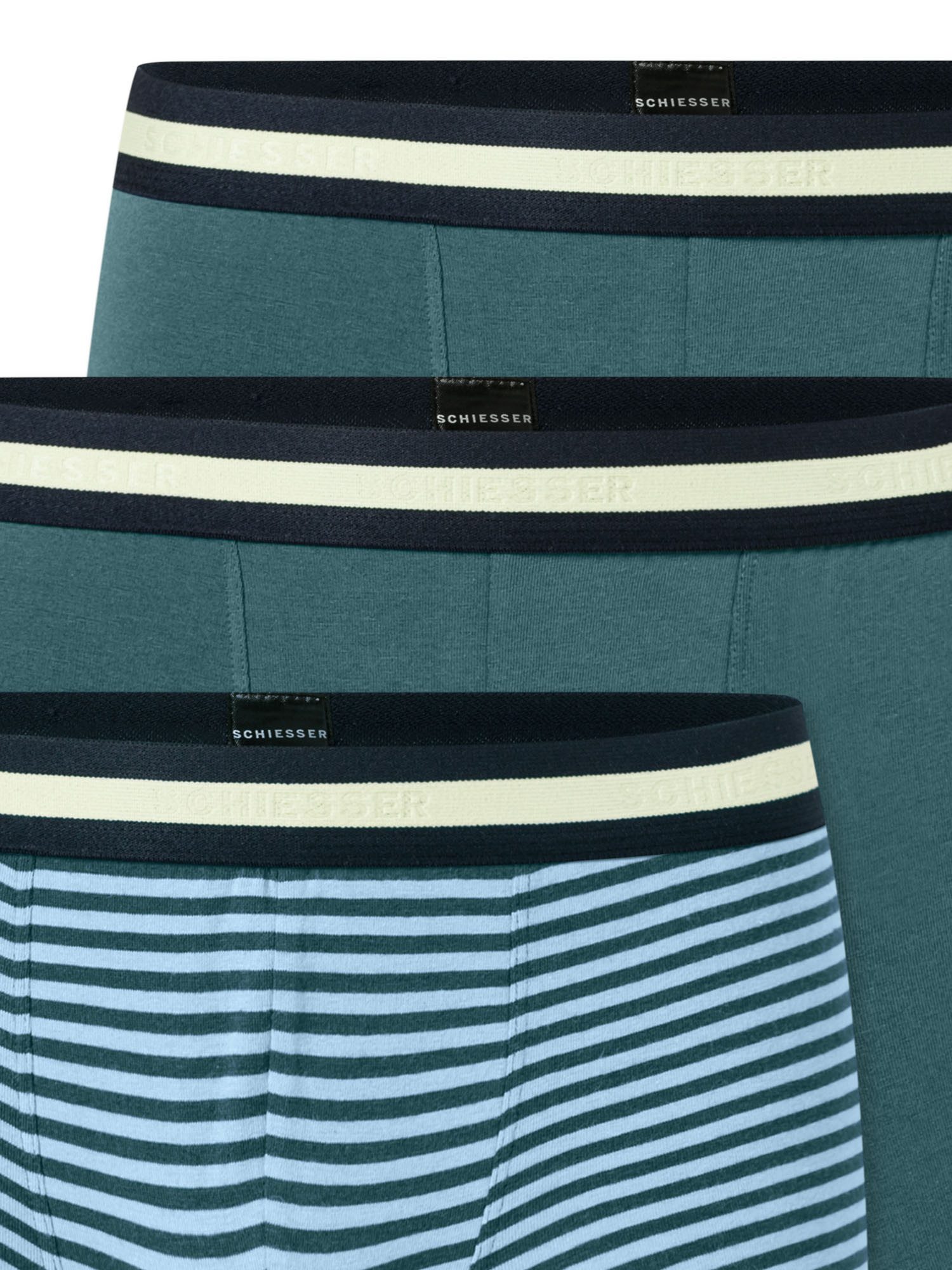 Schiesser Trunk 955 (3-St) Unterhose, Unterwäsche, Boxer Trunk