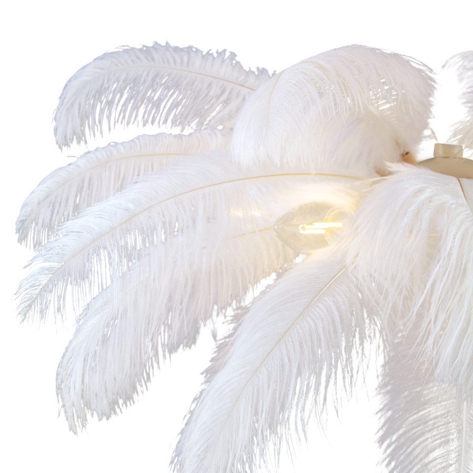 Qazqa Stehlampe Peahen, ohne Leuchtmittel, E14, Beige, Art Deco, Stahl, 5-f günstig online kaufen