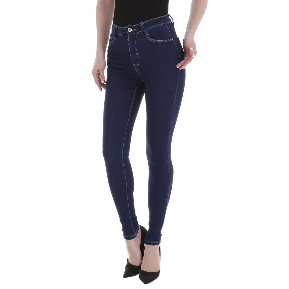 Ital-Design Skinny-fit-Jeans Damen Freizeit Stretch High Waist Jeans in  Dunkelblau