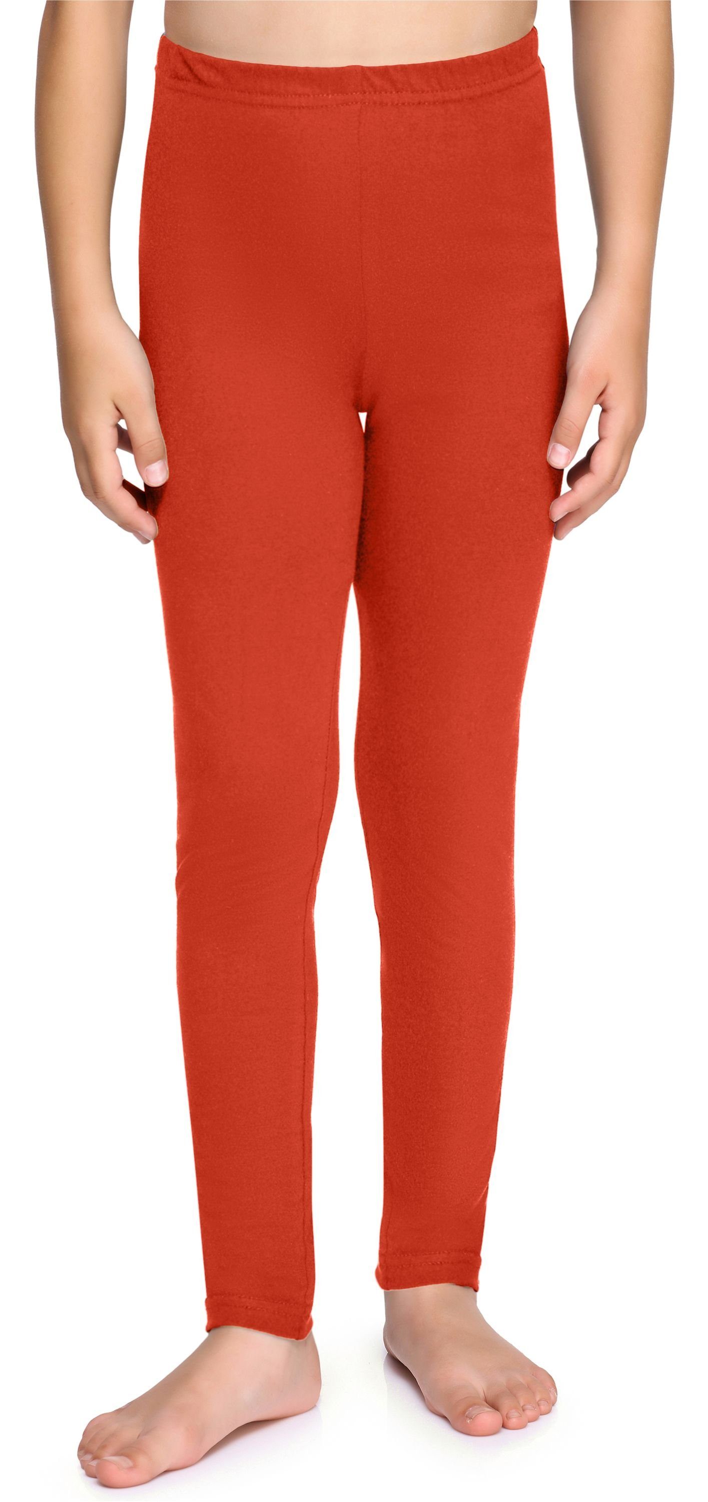 Merry Style Leggings Mädchen Bund aus MS10-225 Lange Baumwolle Orange (1-tlg) Leggings elastischer