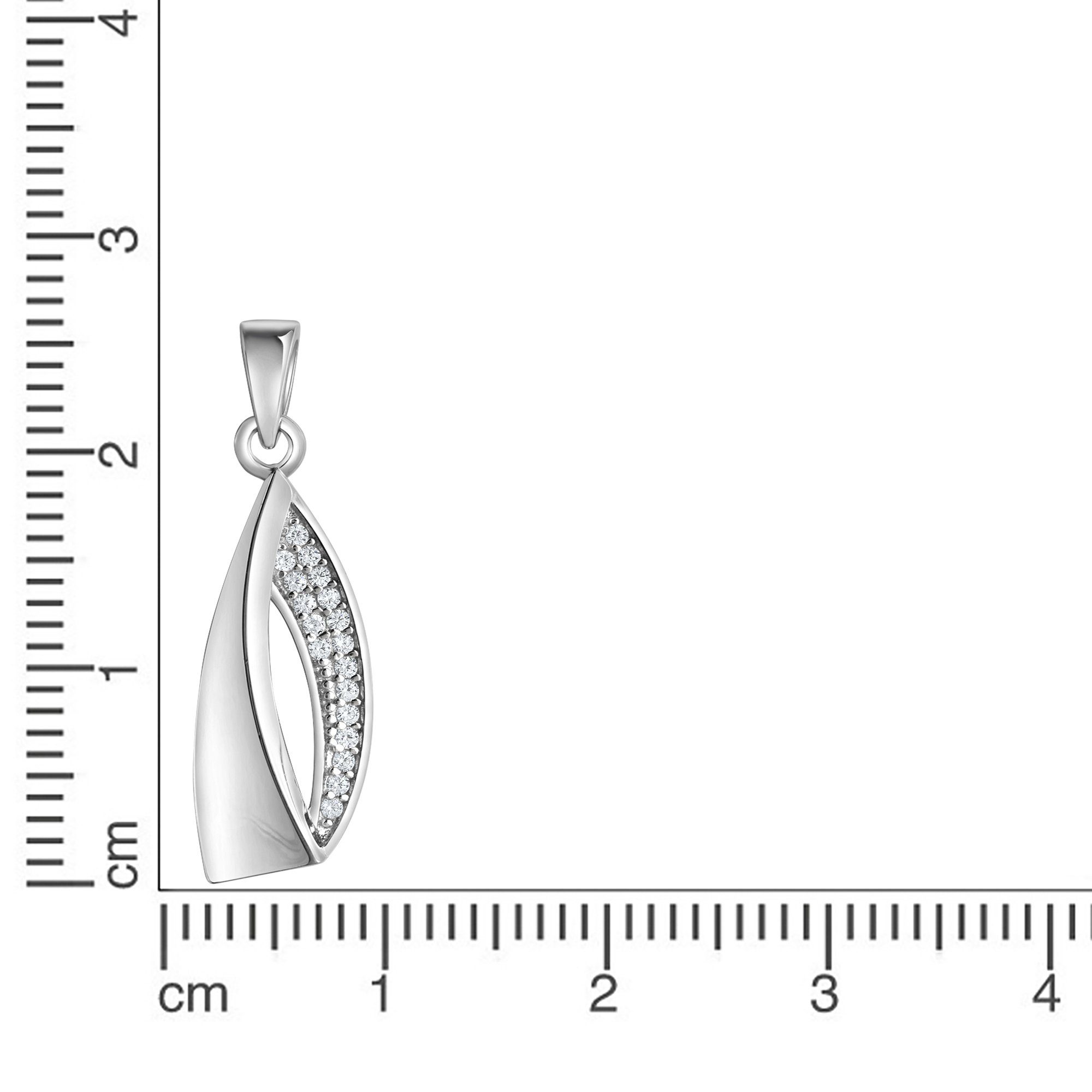 Vivance Kettenanhänger 925-Sterling Silber rhodiniert Zirkonia günstig online kaufen