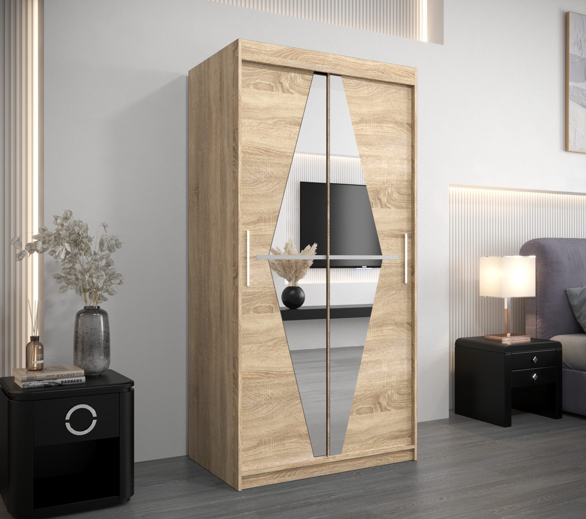 MOEBLO Schiebetürenschrank BOLA (mit Spiegel, mit/ günstig online kaufen