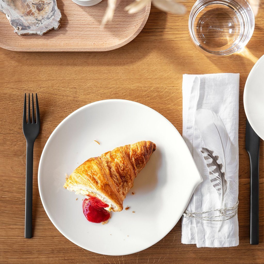Villeroy & Boch Frühstücksteller Flow Frühstücksteller, (1 St), Premium Porcelain, mikrow.- & spülm.sicher, Made in Germany