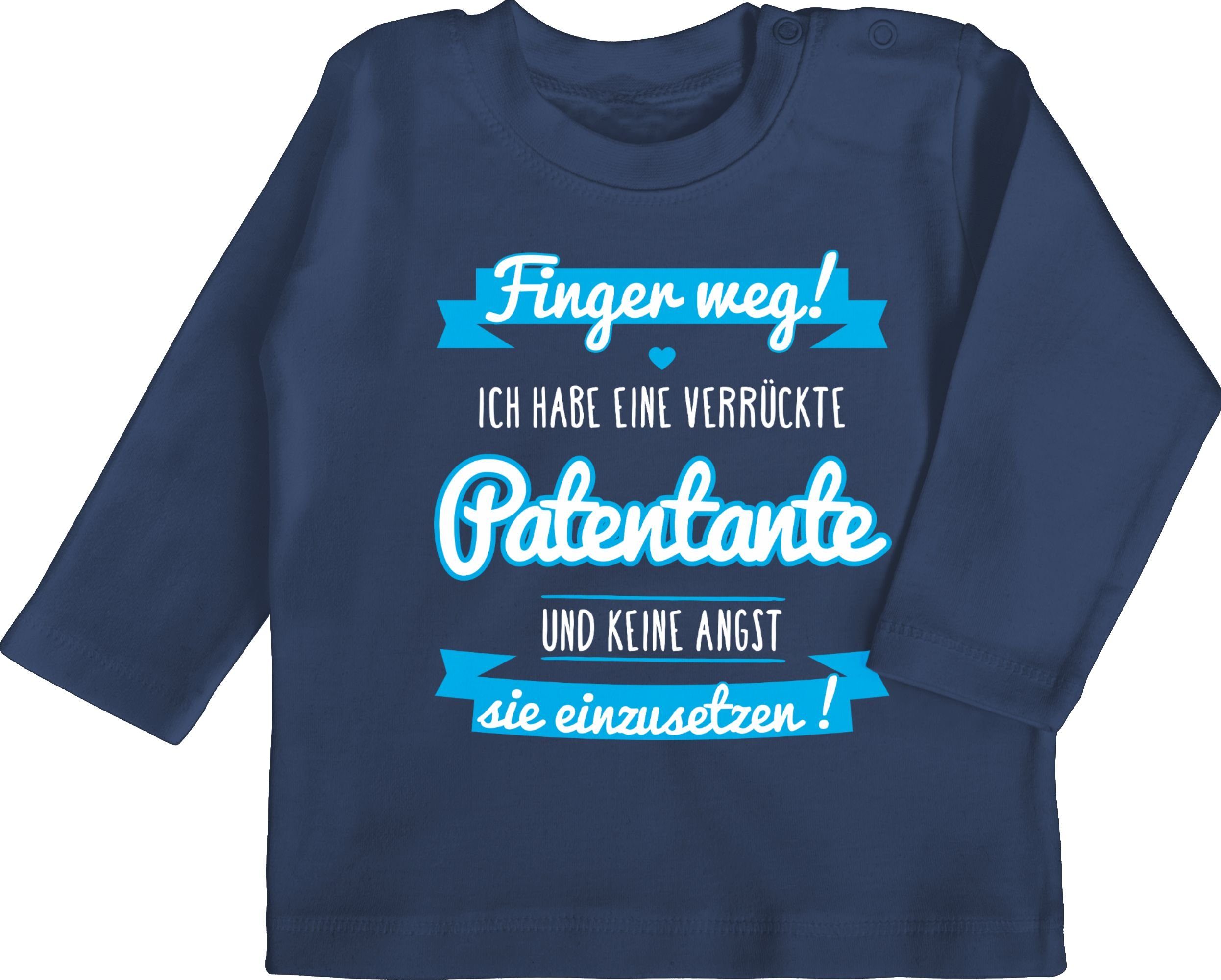 Shirtracer TShirt »Ich habe eine verrückte Patentante blau Statement Sprüche Baby Baby T