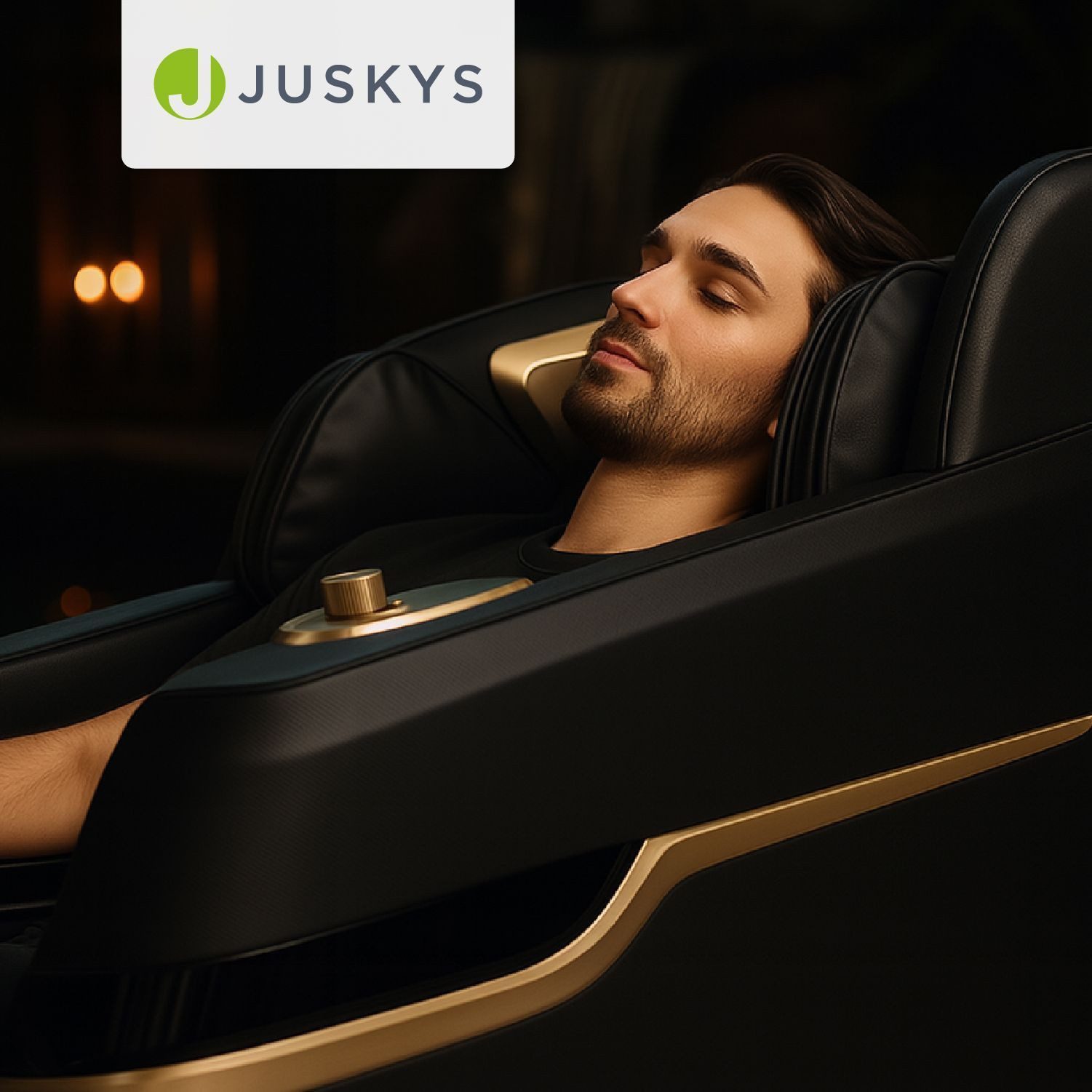 Juskys Massagesessel Naxos, Ganzkörpermassage, 5 Programme, Wärmefunktion, Airbag-Massage