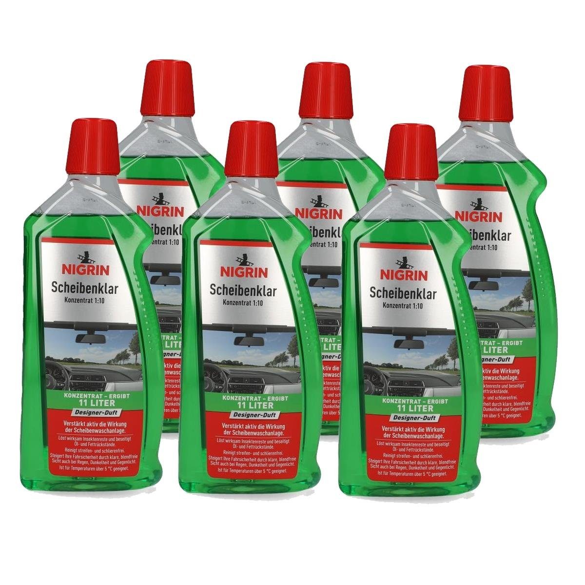 NIGRIN NIGRIN Scheibenklar Konzentrat 1L - Designer-Duft (6er Pack) Auto- Reinigungsmittel