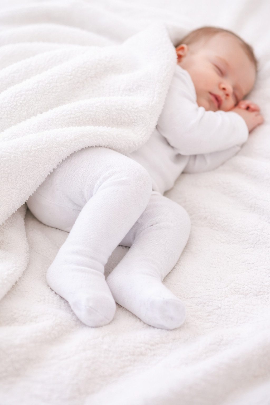 La Bortini Thermostrumpfhose Warme Baby Strumpfhose in Weiß oder Creme aus Frottee-Material aus Frottee-Material, 44 50 56 62 68 74 80 86 92 98
