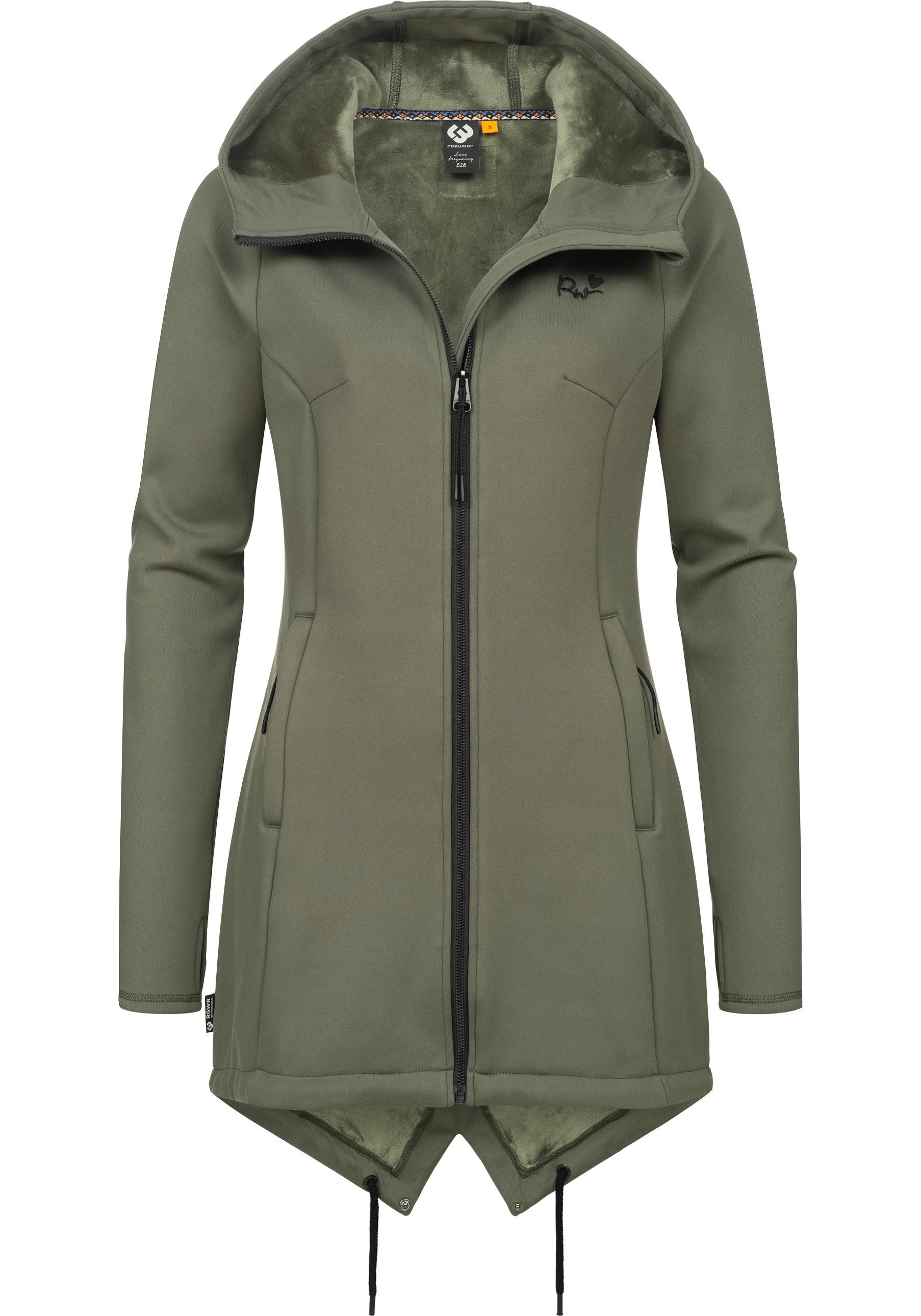 Ragwear Sweatjacke Wingi Sportliche Damen Kapuzenjacke mit kuschelig weichem Innenleben