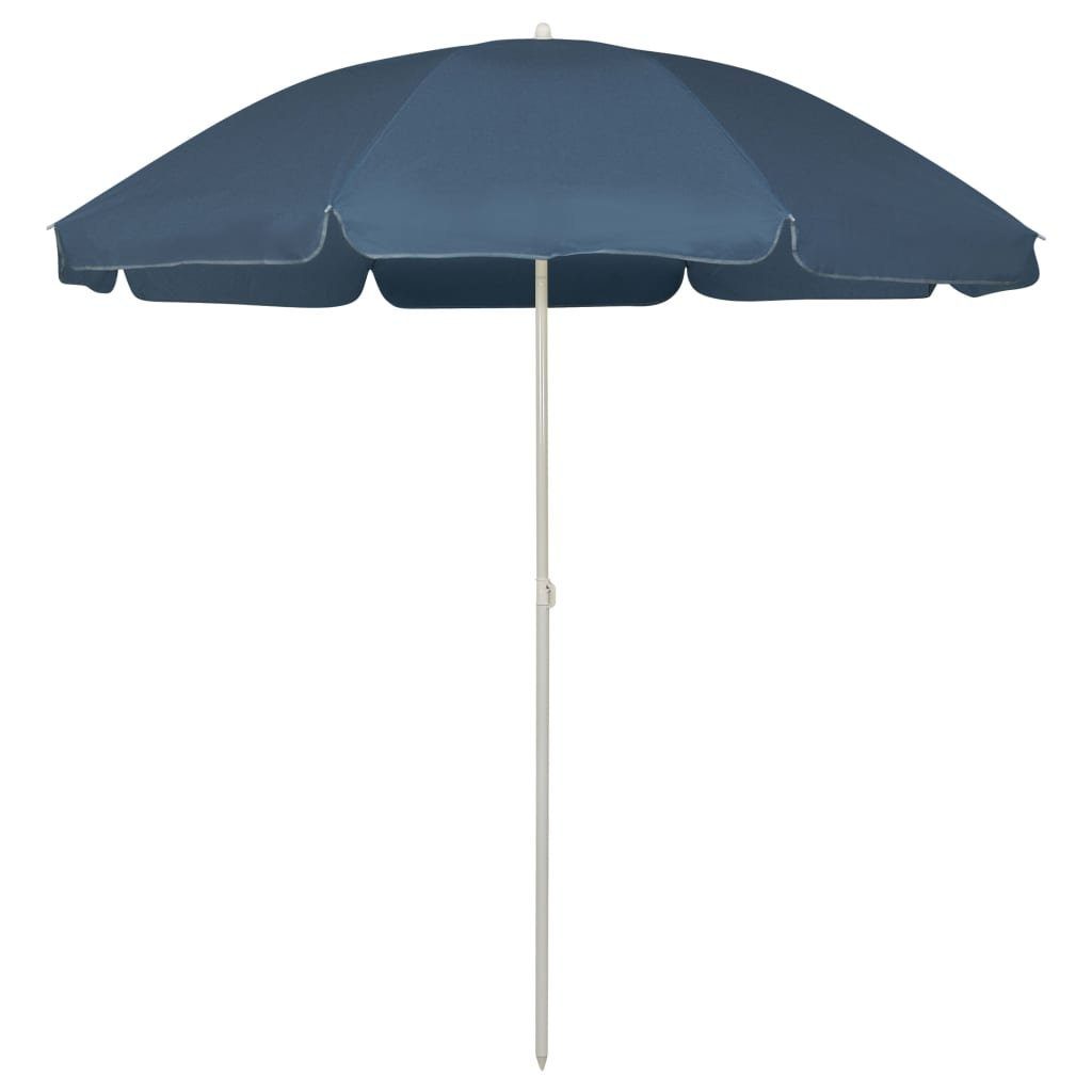 vidaXL Sonnenschirm Strandschirm Blau 240 cm