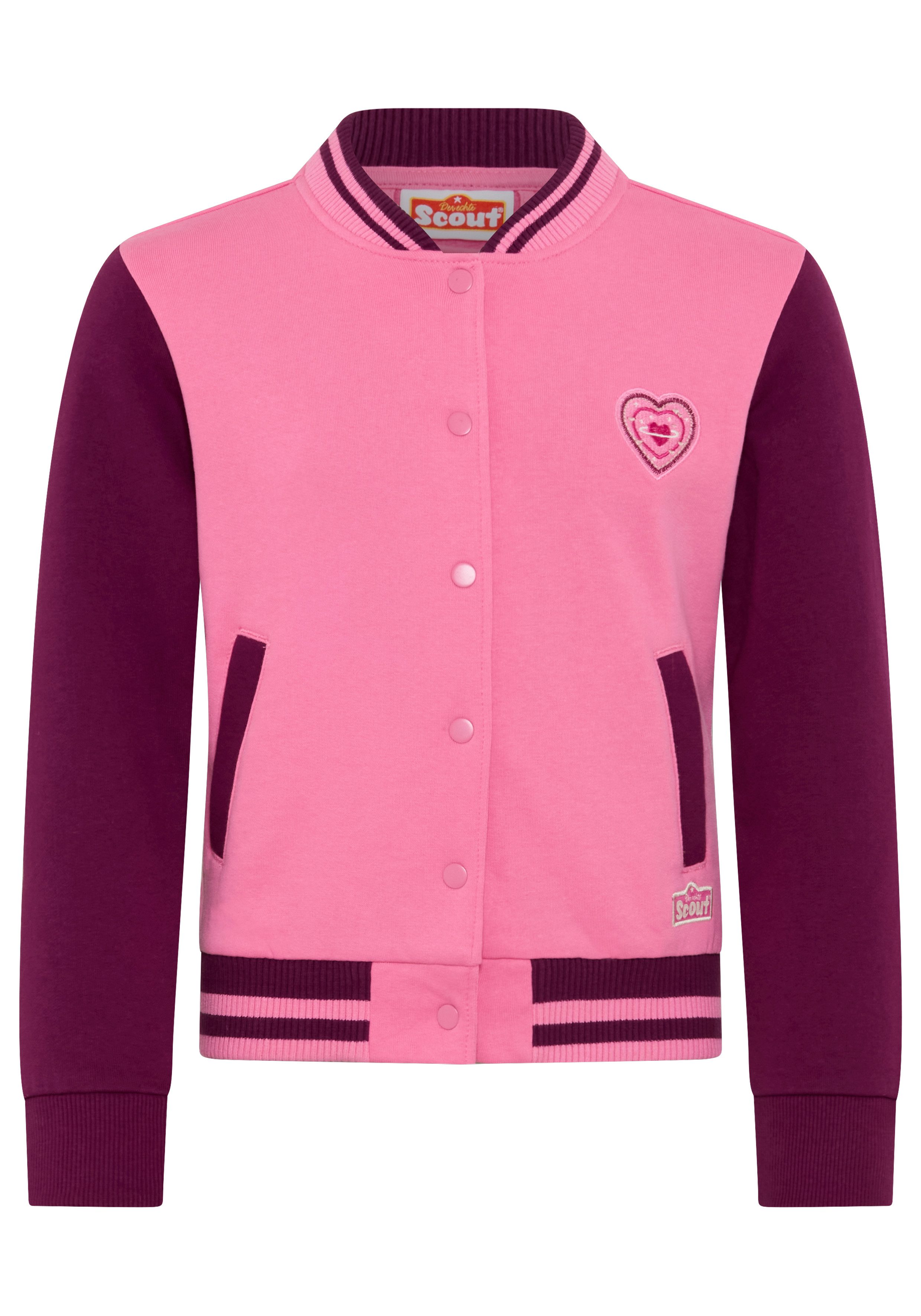 Scout Sweatjacke College-Sweatjacke mit Badge - NEU von SCOUT Collegejacke mit Ringelbündchen, aus angerauter Ware – Bild 5 von 5