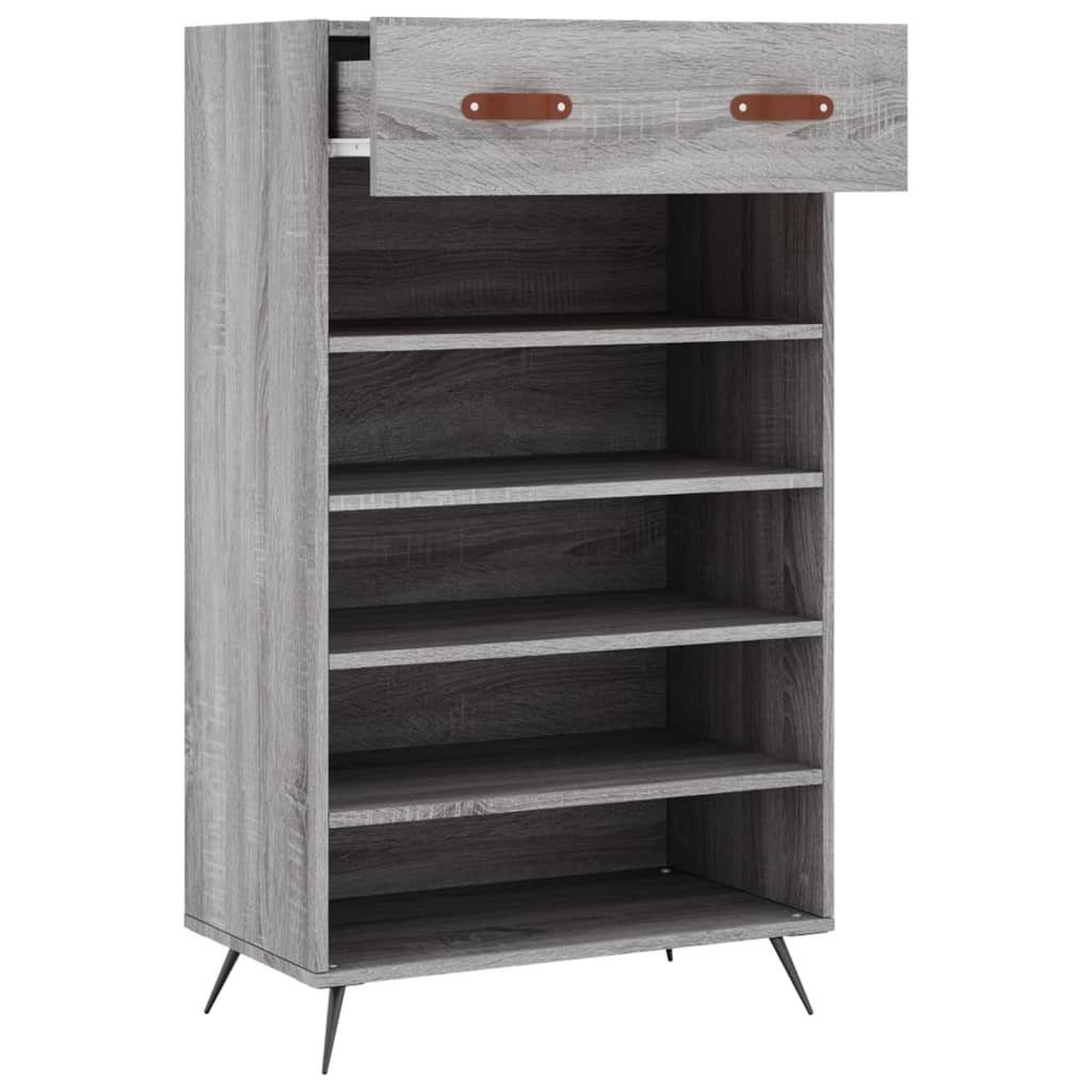 Sonoma cm Grau Holzwerkstoff Kleiderschrank (1-St) Schuhschrank 60x35x105 vidaXL