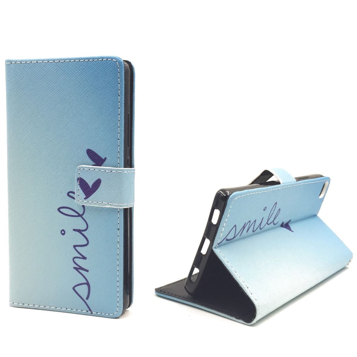 König Design Handyhülle Huawei P8, Huawei P8 Handyhülle Bookcover Blau