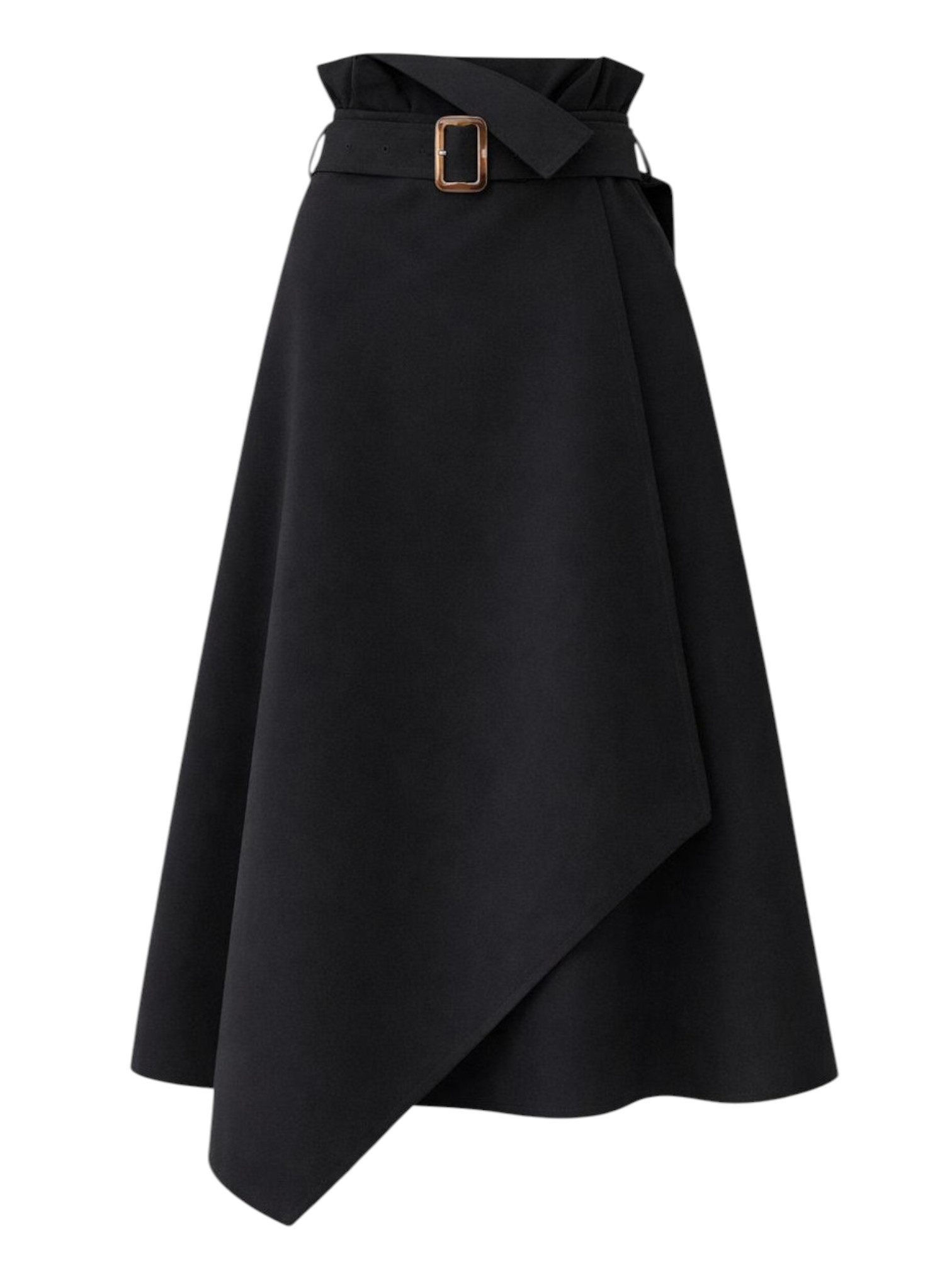 Mississhop A-Linien-Rock Damen Maxirock mit Gürtel – eleganter Anlass Rock in Wickeloptik, asym