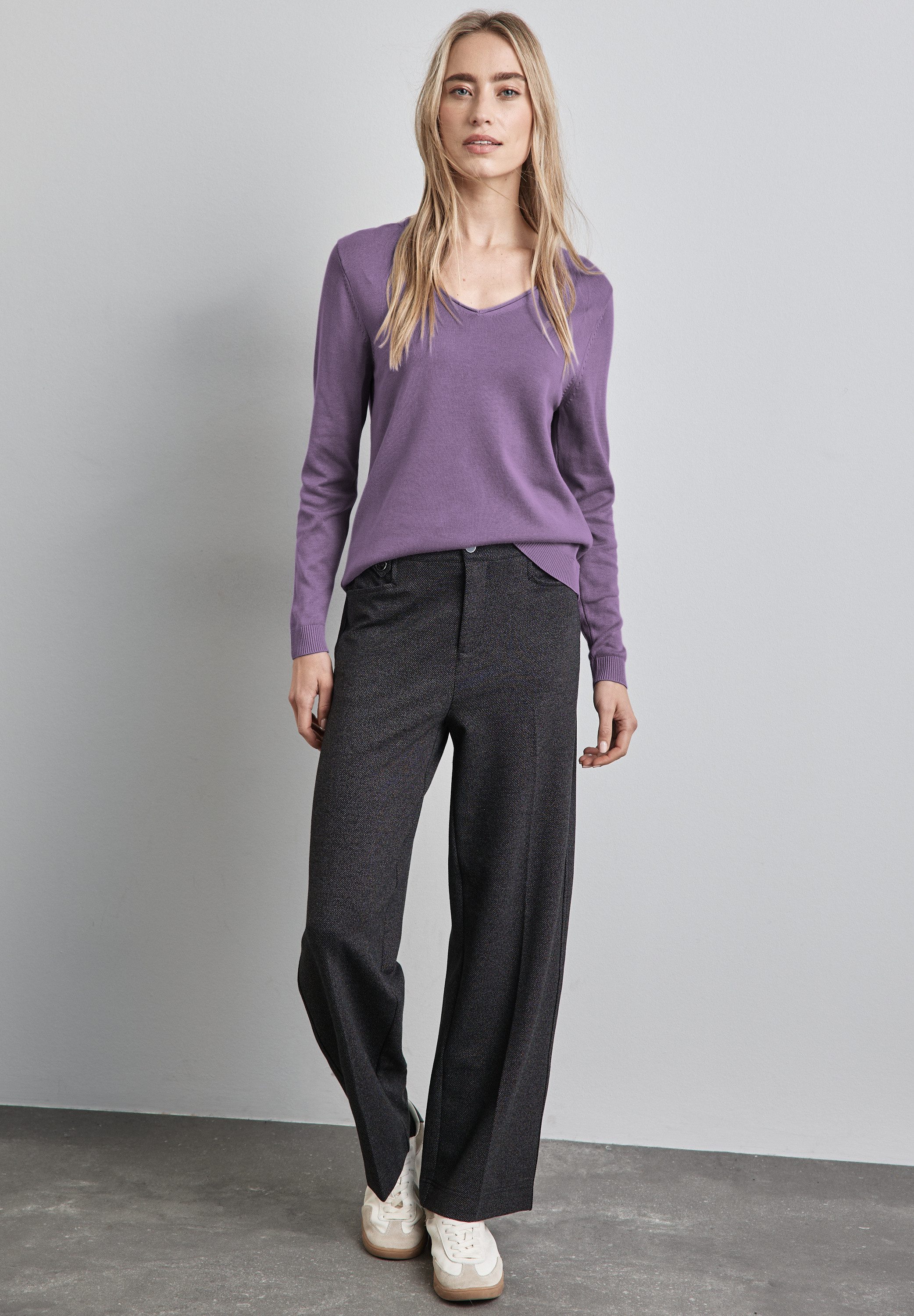 STREET ONE Strickpullover mit V-Ausschnitt