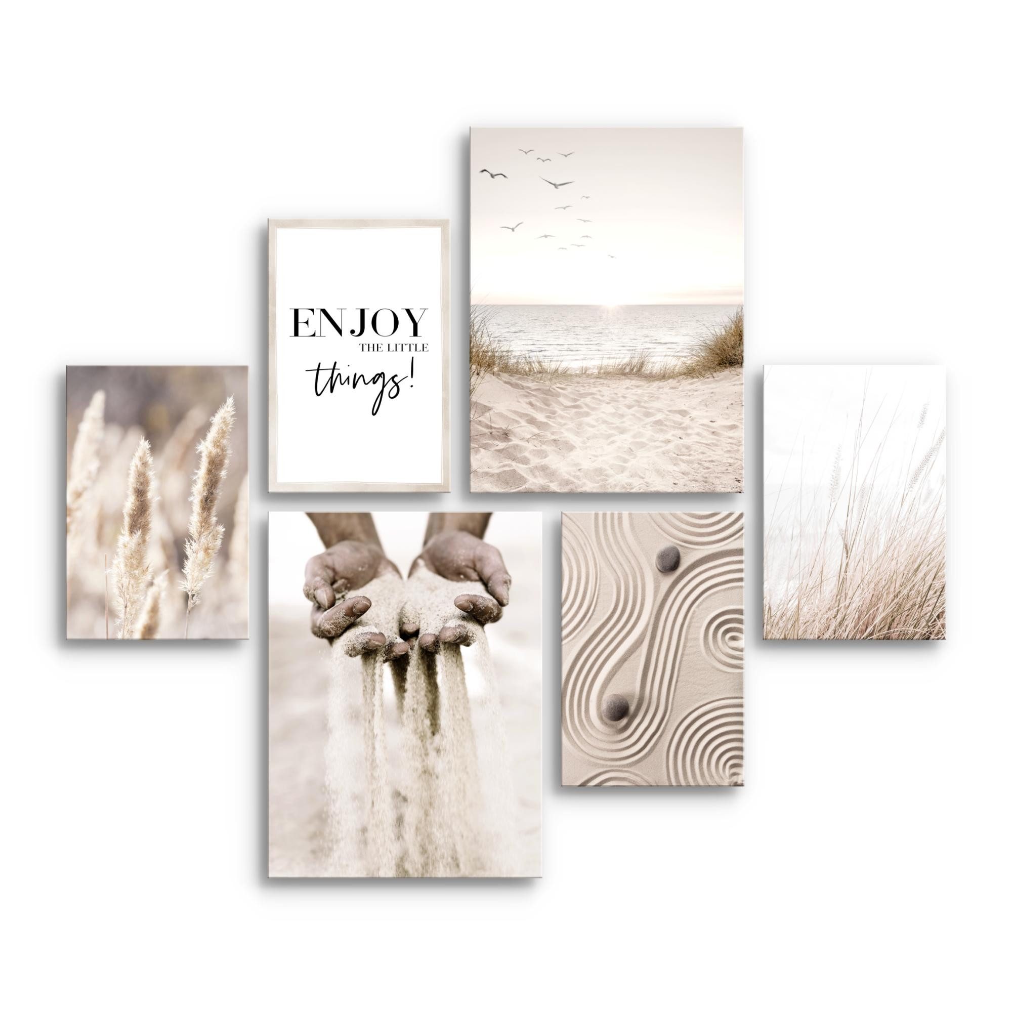 Novart Wandbild Boho Pampasgras Beige Sand günstig online kaufen