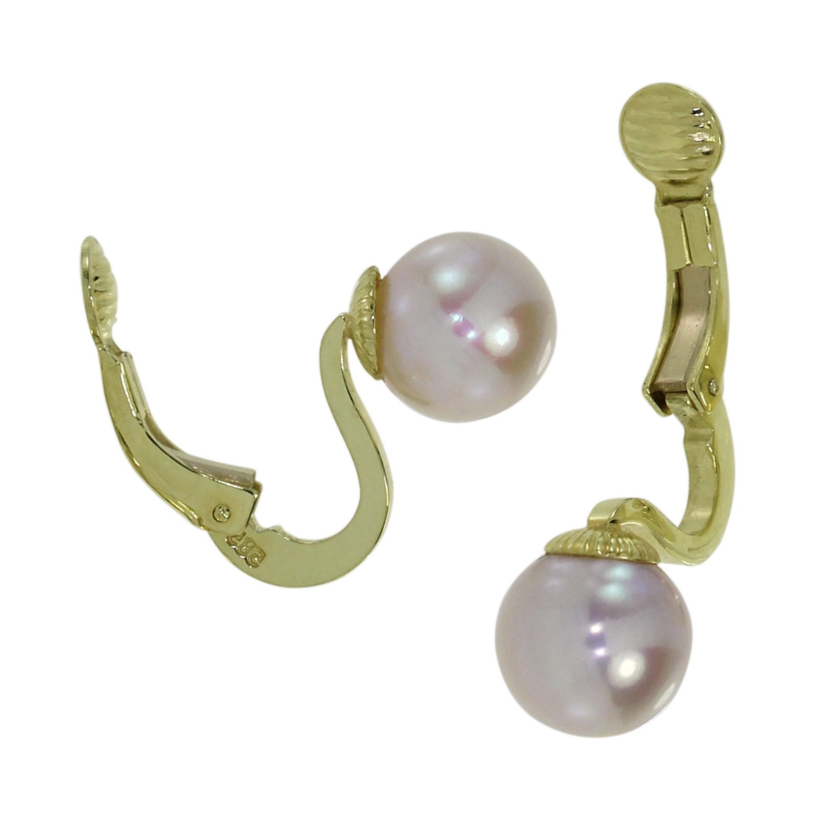 OSTSEE-SCHMUCK Paar Ohrclips Ostsee-Schmuck Ohrclip Perle 8,5-9 mm Ohrclip Perle 8,5-9 mm (2-tlg) – Bild 2 von 4