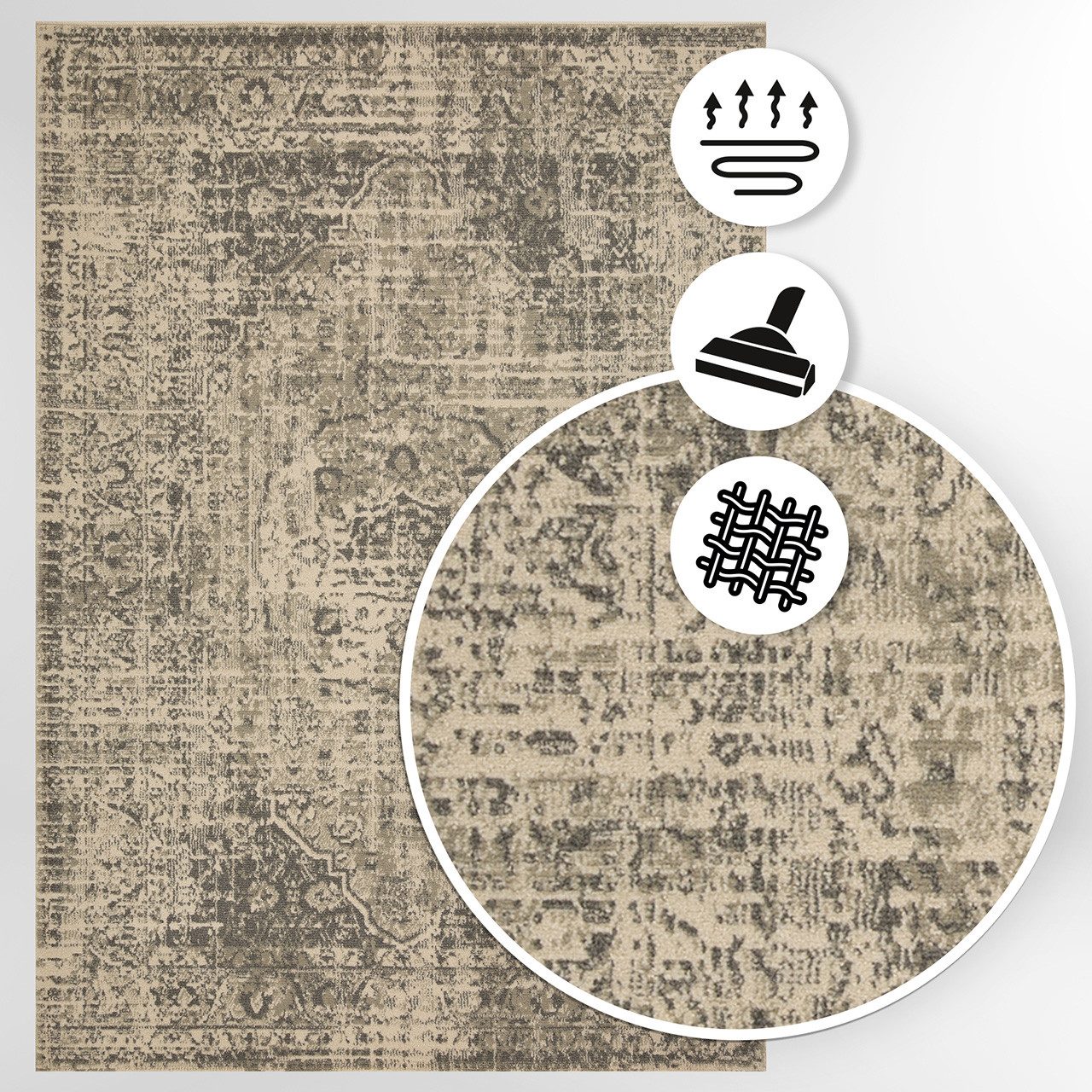 ArtUniverse Teppich Medina 80x150cm indoor, 80x150 cm, Höhe: 0,8 mm