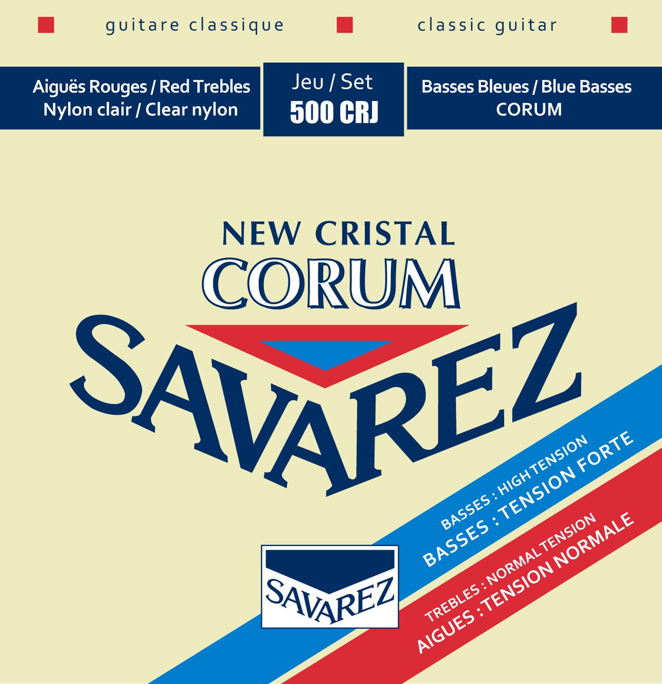 Savarez Konzertgitarre Savarez 500-CRJ Saitensatz für Konzertgitarre, New Cristal trebles