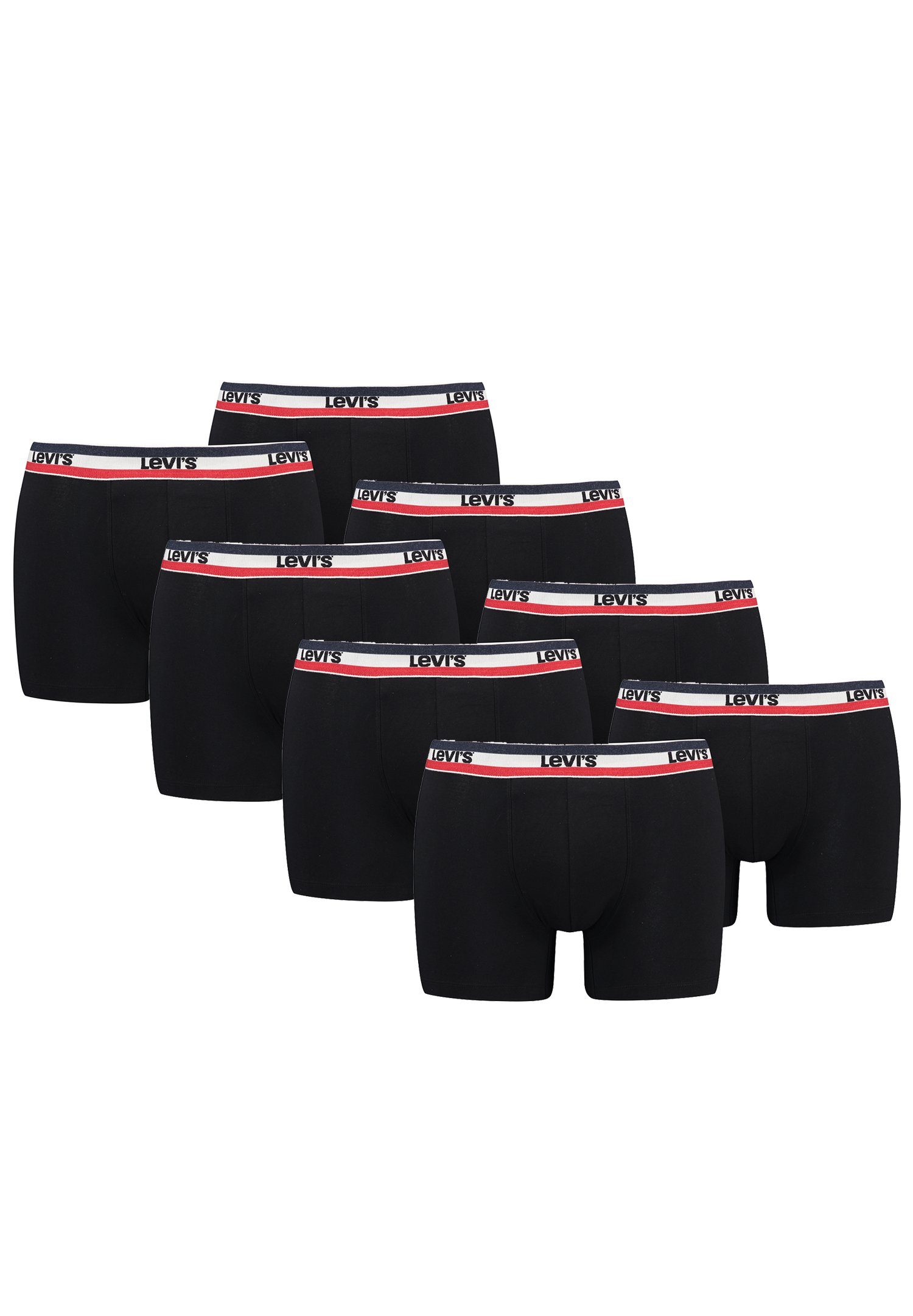 Levi's® Boxershorts MEN SPRTSWR BRIEF 8-St., BOXER Pack CO 6er (Set, Black LOGO ORGANIC 8er-Pack)