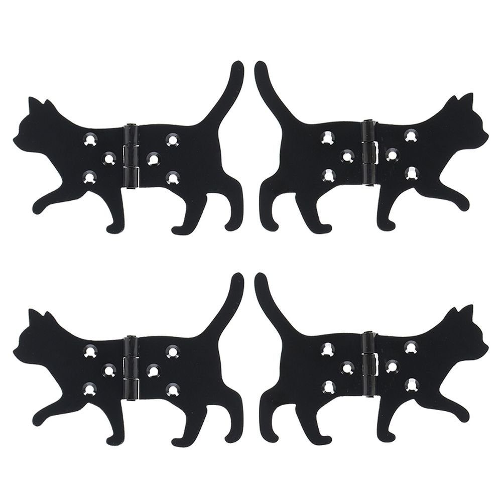 9 cm St), Eisen, Katze 2er (Set, Möbelbeschlag Set aus Rivanto 12,5 2 Scharnier x