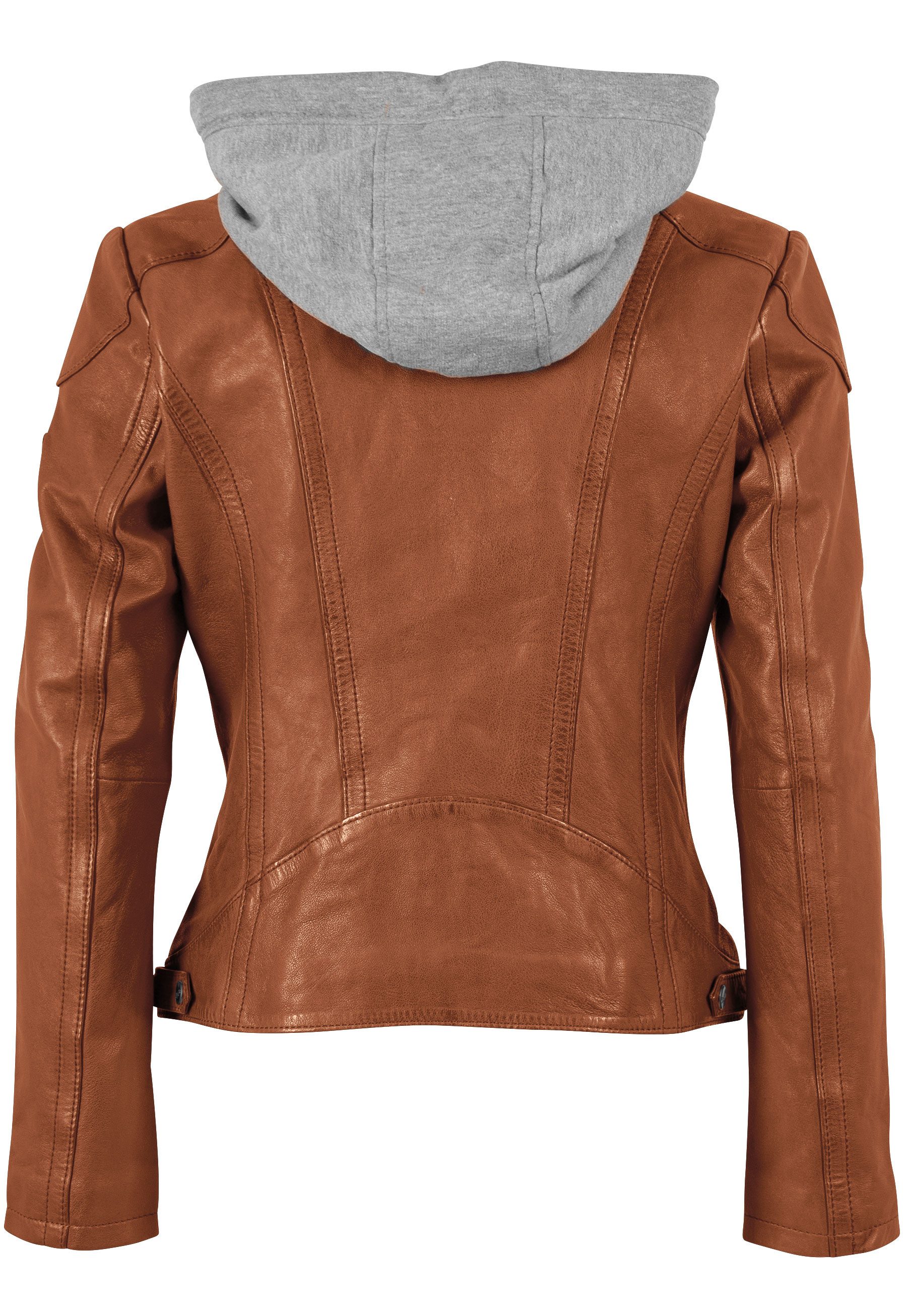 Mauritius Lederjacke MWAmmy mit abnehmbarer Kapuze