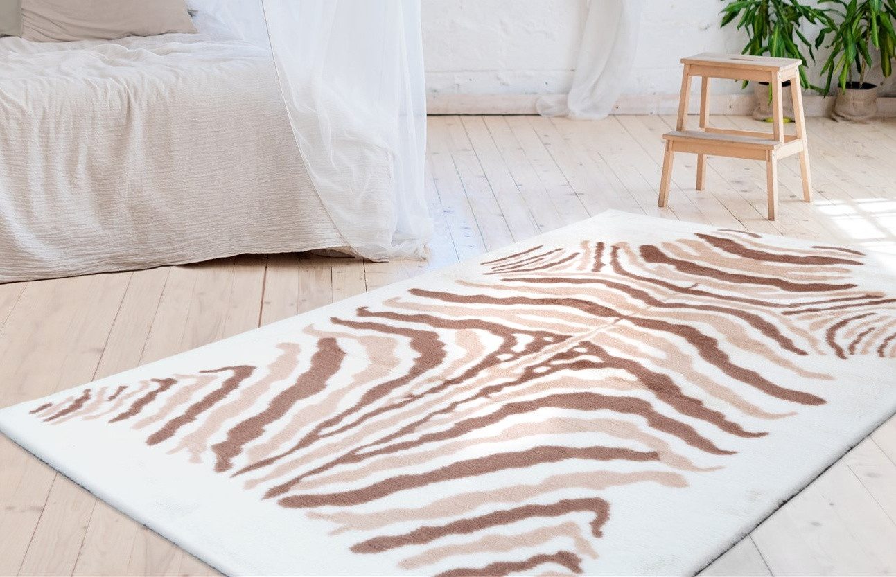 Arte Espina Teppich Rabbit Animal 400, rechteckig, Höhe: 30 mm, Kuscheliger Hochflorteppich, per Hand getuftet, mit Baumwollrücken