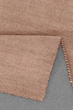 Wollteppich »Gabbeh uni«, THEKO, rechteckig, Höhe: 15 mm, Handweb Teppich, Uni-Farben, meliert, reine Schurwolle, handgewebt