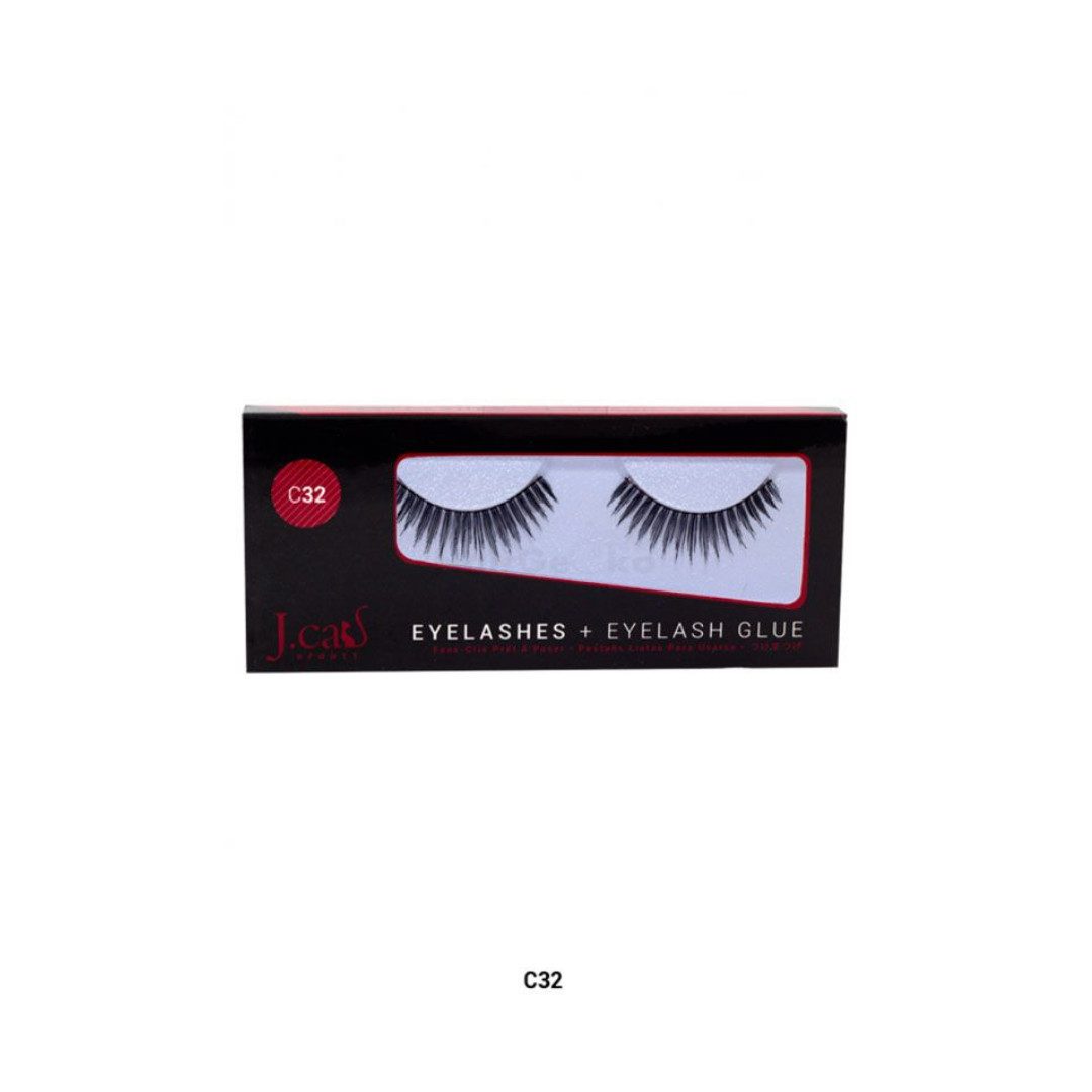 J.Cat Beauty Bandwimpern Eyelashes + Eyelash Glue