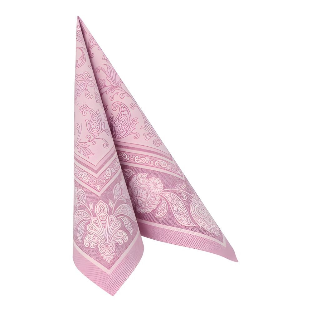 PAPSTAR Papierserviette 50 x Servietten ROYAL Collection 1/4-Falz 40 cm x 40 cm lila Ornaments