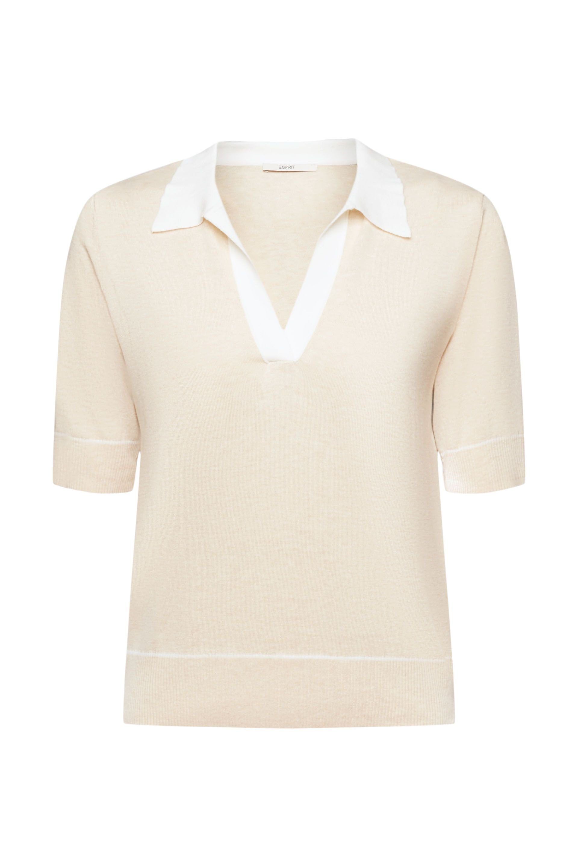 V-Ausschnitt-Pullover Gewebter V-Ausschnitt-Pullover mit anteil
