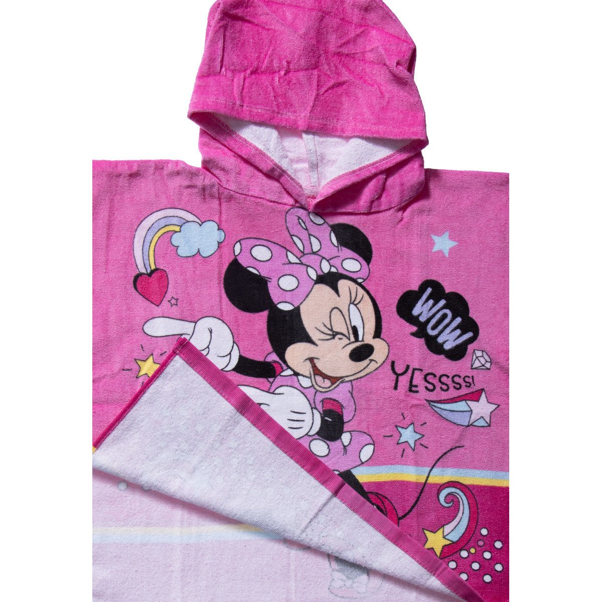 Disney Badeponcho Minnie Mouse Mädchen, Lang, Frottee, Keine / nicht relevant, Schlupf, Badeponcho, Bademantel, Badehandtuch, Badetextilien, Cardigan
