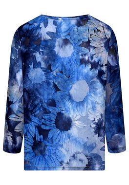 elanza T-Shirt Shirt T&D Flowers - 10/bleu-navy (1-tlg)