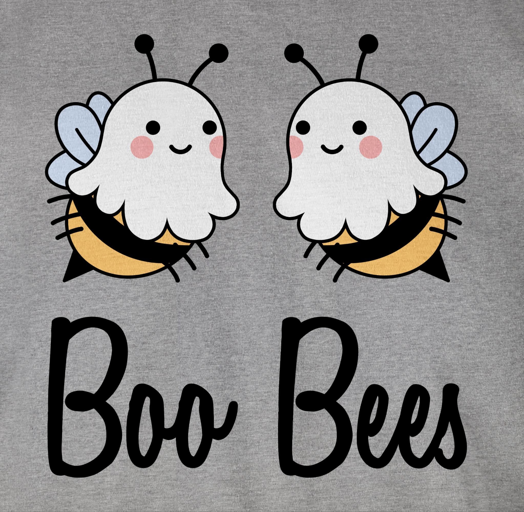 Grau T-Shirt Kostüme Bees Bienen Halloween Shirtracer 1 Herren Boobees Boobs Boo meliert