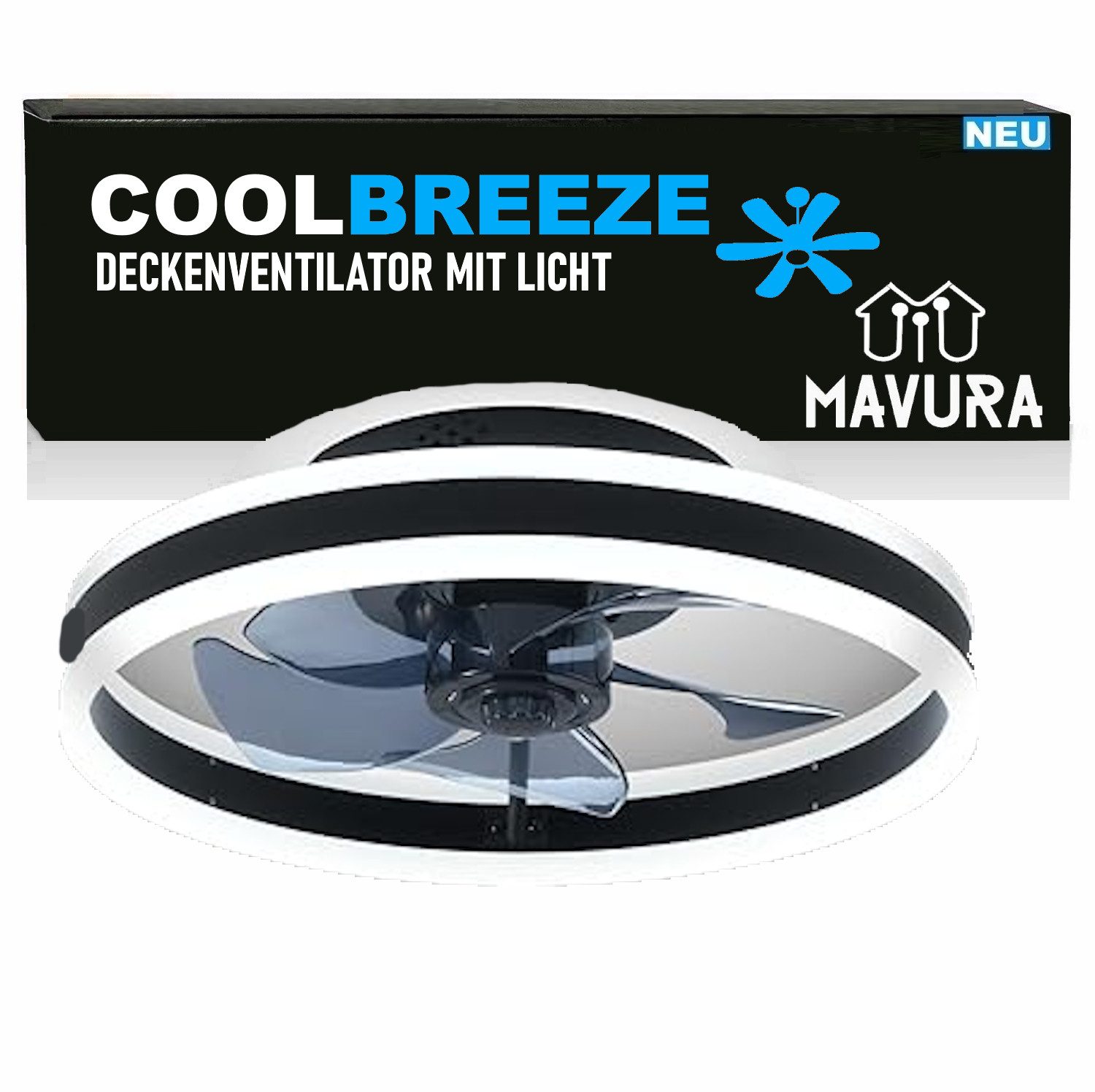 MAVURA Deckenventilator COOLBREEZE Deckenleuchte Leise Deckenventilator günstig online kaufen