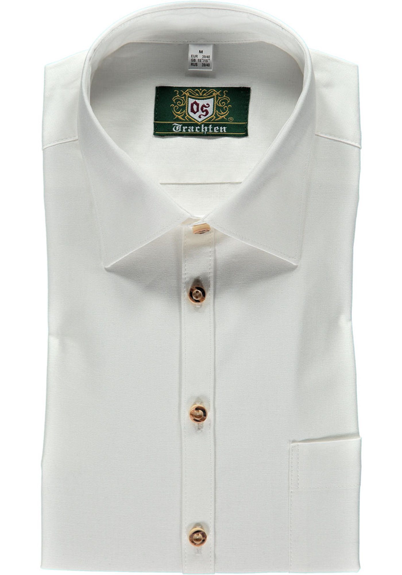 OS-Trachten Trachtenhemd Smeyac Herren Langarmhemd mit aufgesetzter  Brusttasche