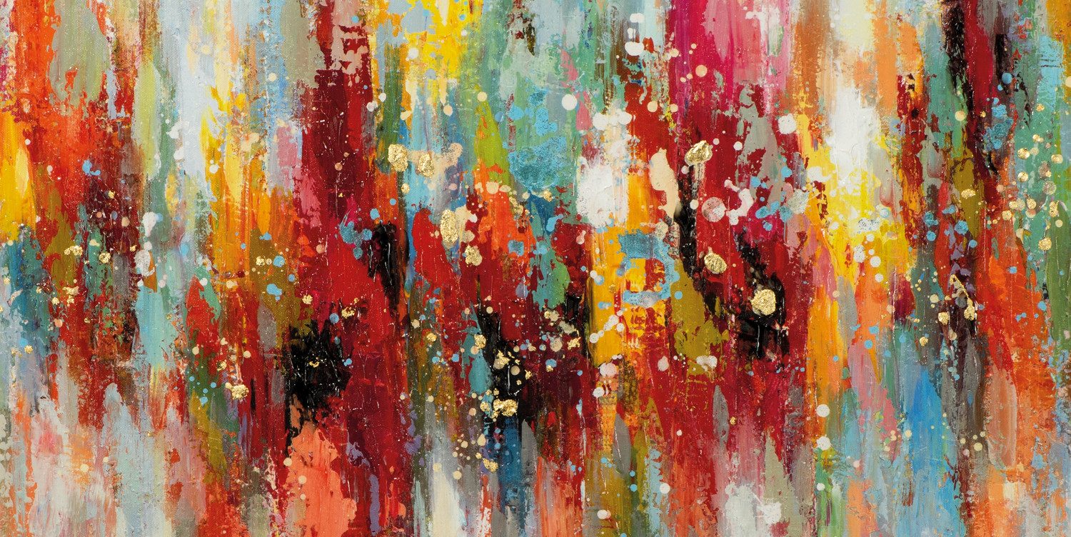ArtUniverse Gemälde Irisierende Spiegelung 70 x 140 cm, Abstrakt – Bild 4 von 5
