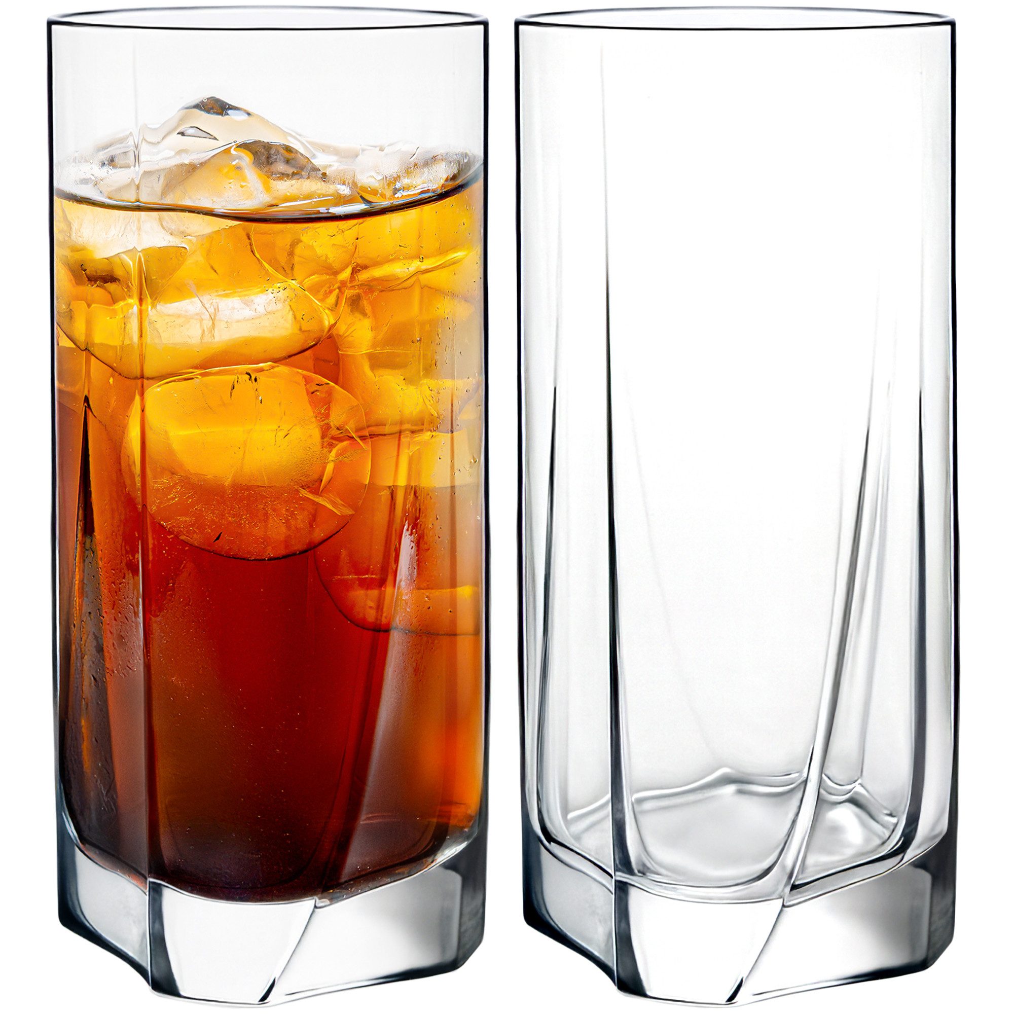 KONZEPT Gläser-Set 6 teilig/12 teilig, Longdrinkgläser, groß-280ml, 6-tlg., sicheres,Klares Glas ohne Mängel, Robust und langlebig