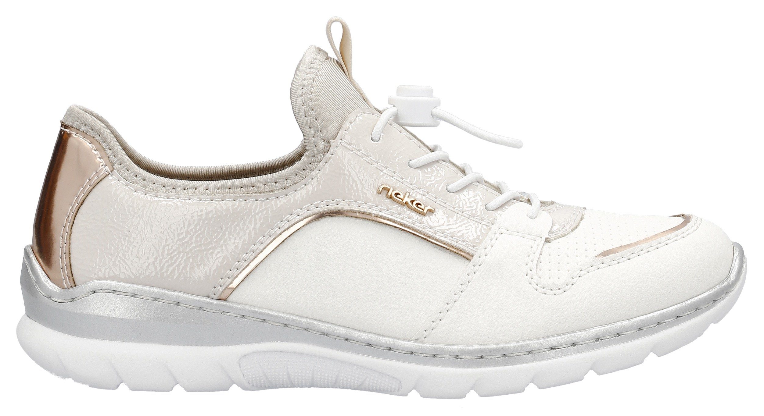 Rieker Slip-On Sneaker Slipper, Schlupfschuh, Freizeitschuh mit Gummizug und Elastikeinstieg