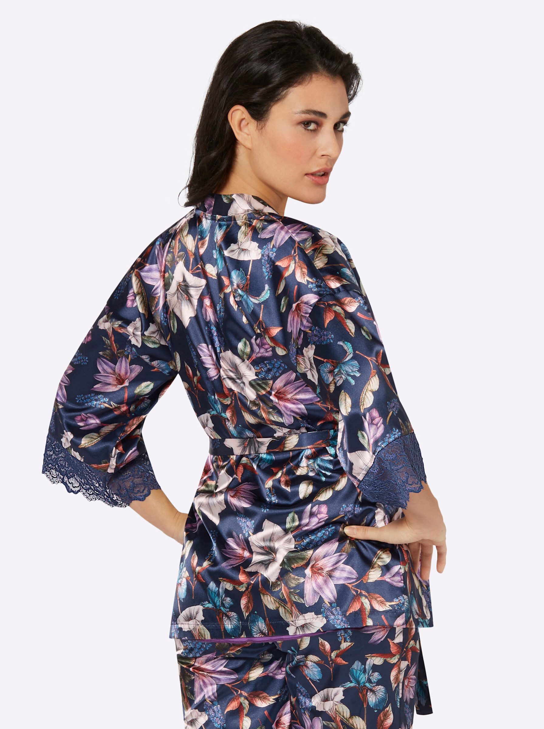 creation L Morgenmantel Morgenmantel, Polyester, Bindeband, Satin