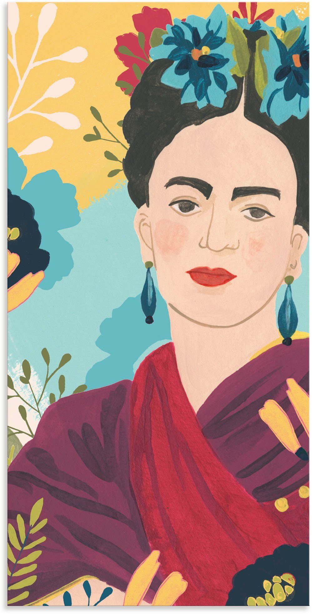Artland Wandbild Fridas Garten Collektion B, Bilder von Frauen (1 St), als Alubild, Leinwandbild, Wandaufkleber oder Poster in versch. Größen