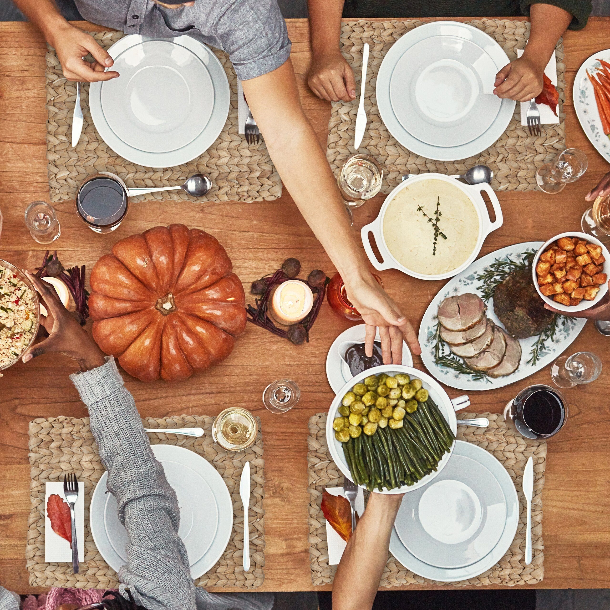 relaxdays Platzset Eckige Tischsets 4er Set