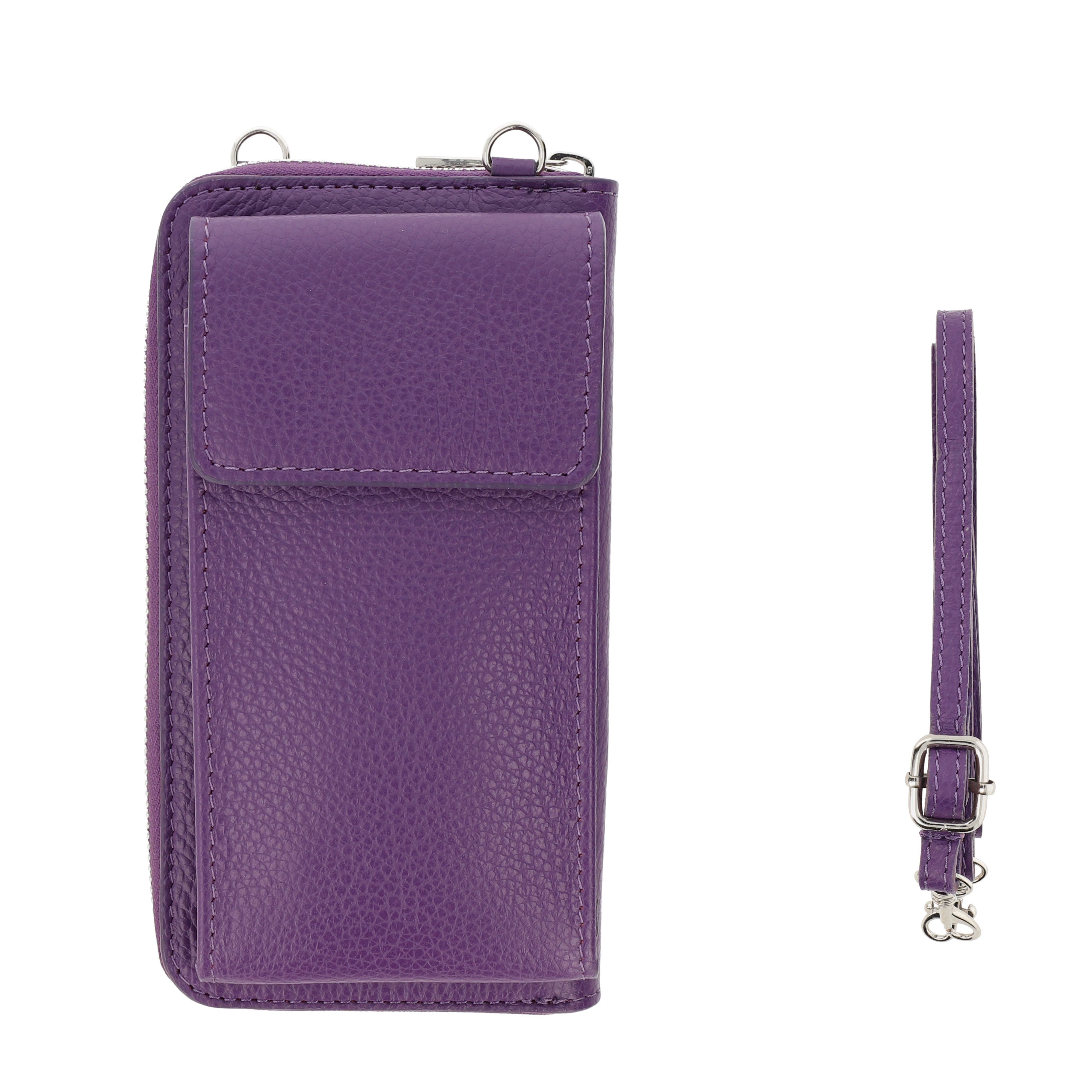 Botego Handytasche mit Geldbörse zum Umhängen, Handytasche Leder, Umhängetasche Damen