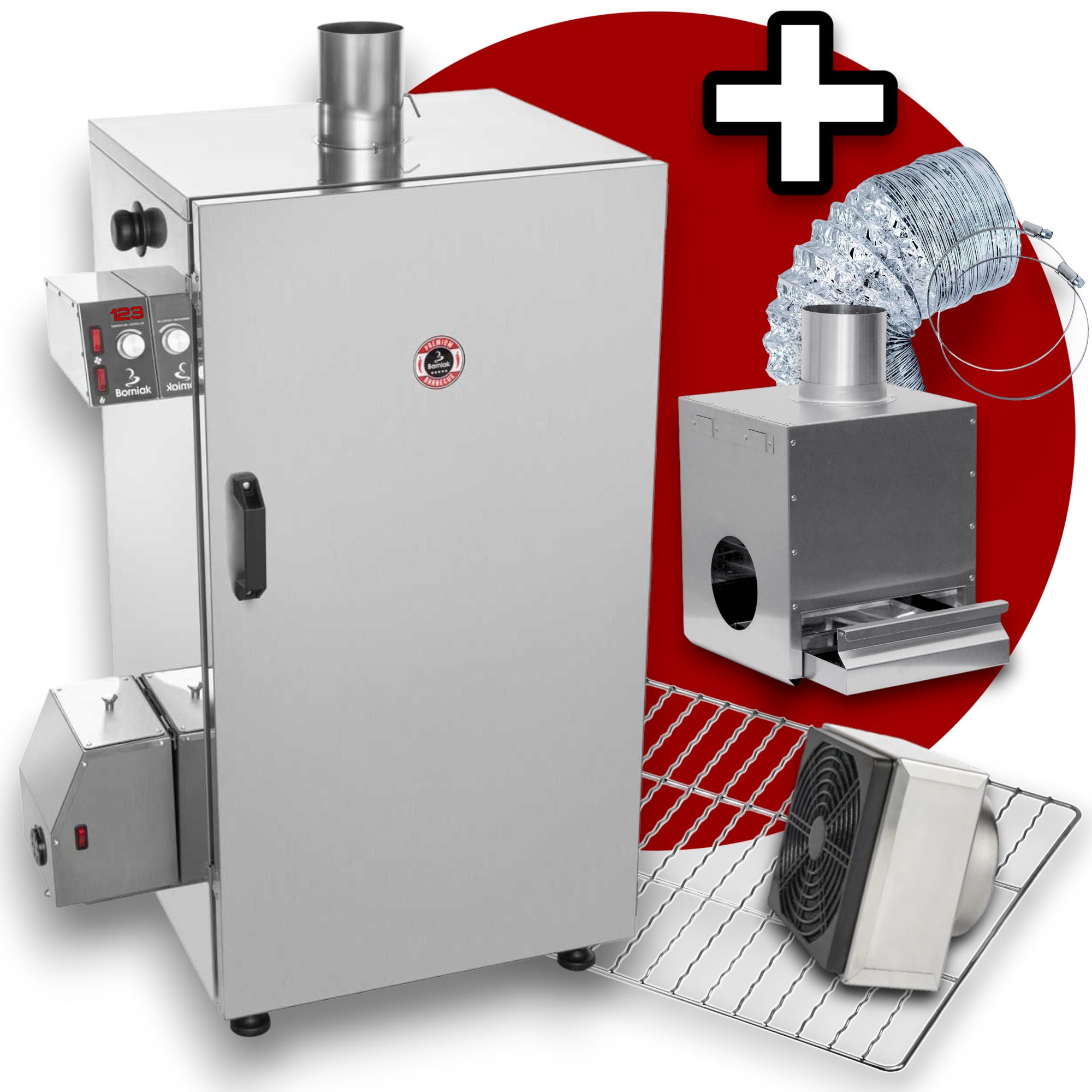 colomi Räucherofen Borniak BBDS 150 SET - automatische Raucherzeugung, elektron. geregelt, 2015,00 W, Spar-Set, Räucherofen, Smoker