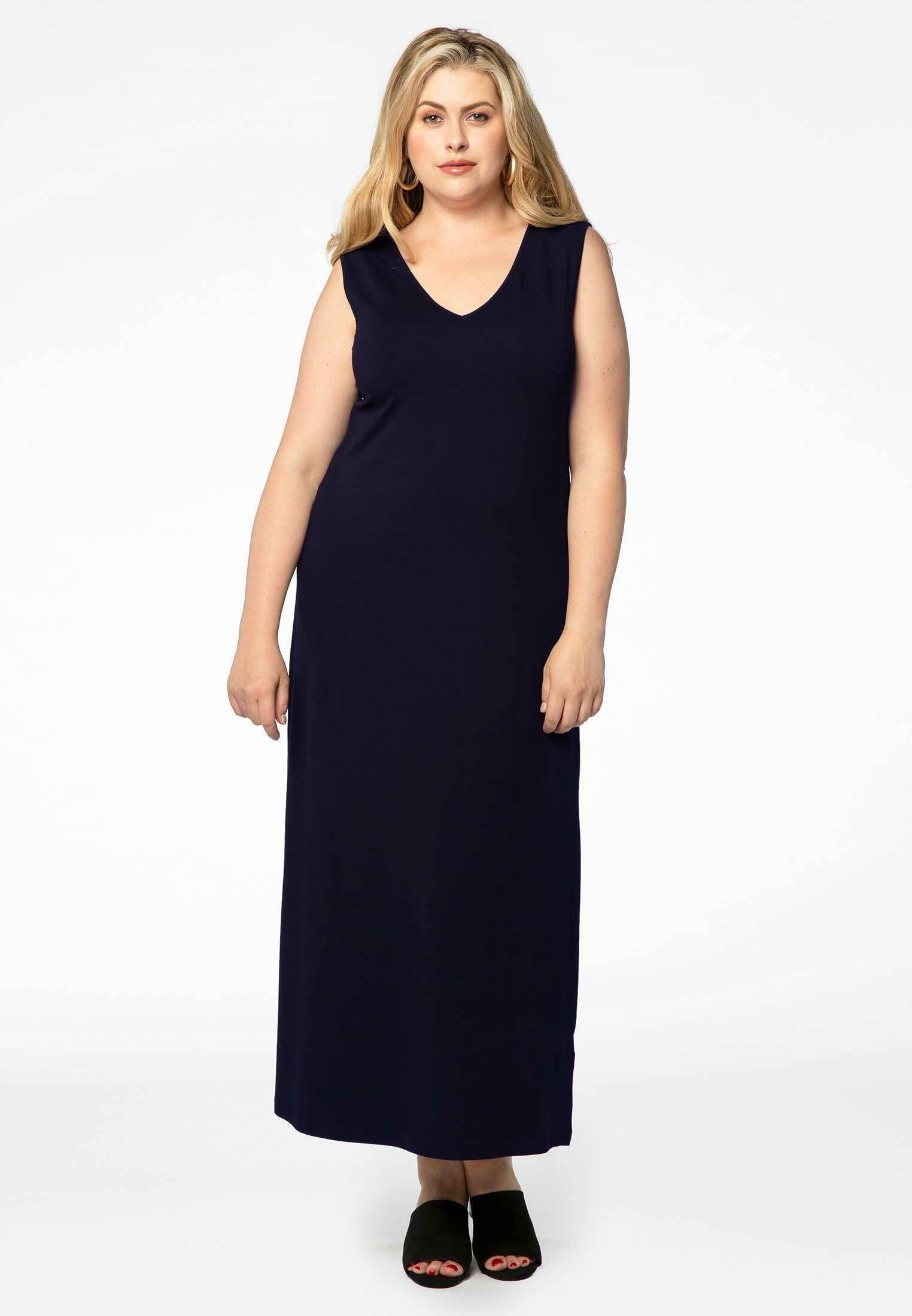 YOEK A-Linien-Kleid Damen Maxikleid Große Größen günstig online kaufen
